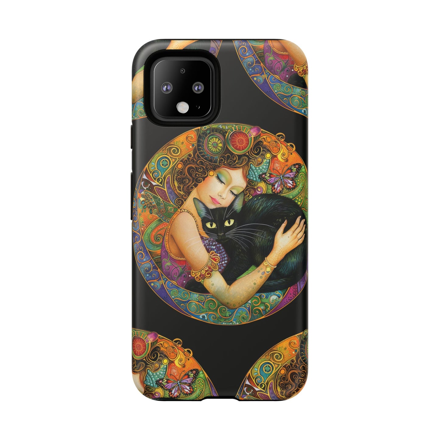 Tough Cases Phone Case, Colorful Protective Cover for Cat Lovers, Trendy Gift for Birthdays, Unique Art Phone Accessories