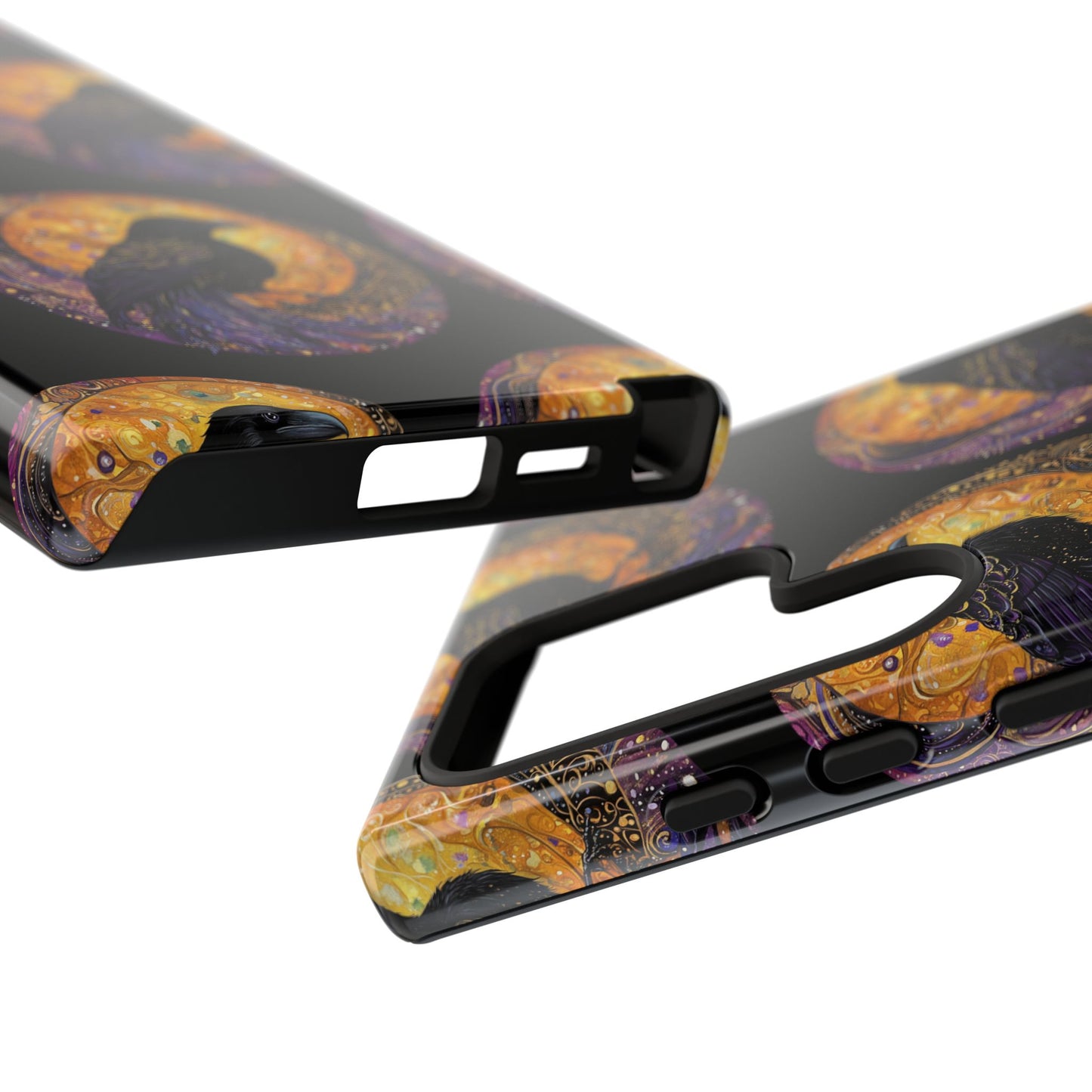 Raven Celestial Phone Case, Astrological Gift, Bird Lover Accessory, Tough Phone Cover, Gothic Aesthetic, Halloween Tech Decor