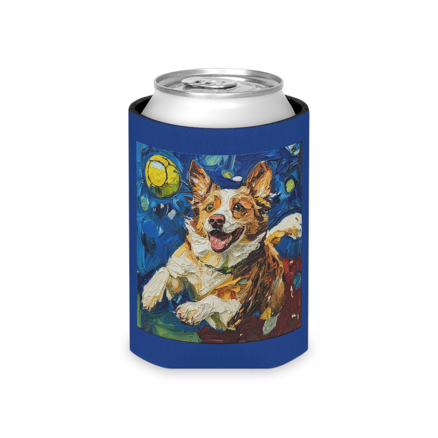 Aussie Pickle Ball Dog Can Cooler, Pet Lover Gift, Summer Party Accessory, Outdoor BBQ Fun, Beer Holder