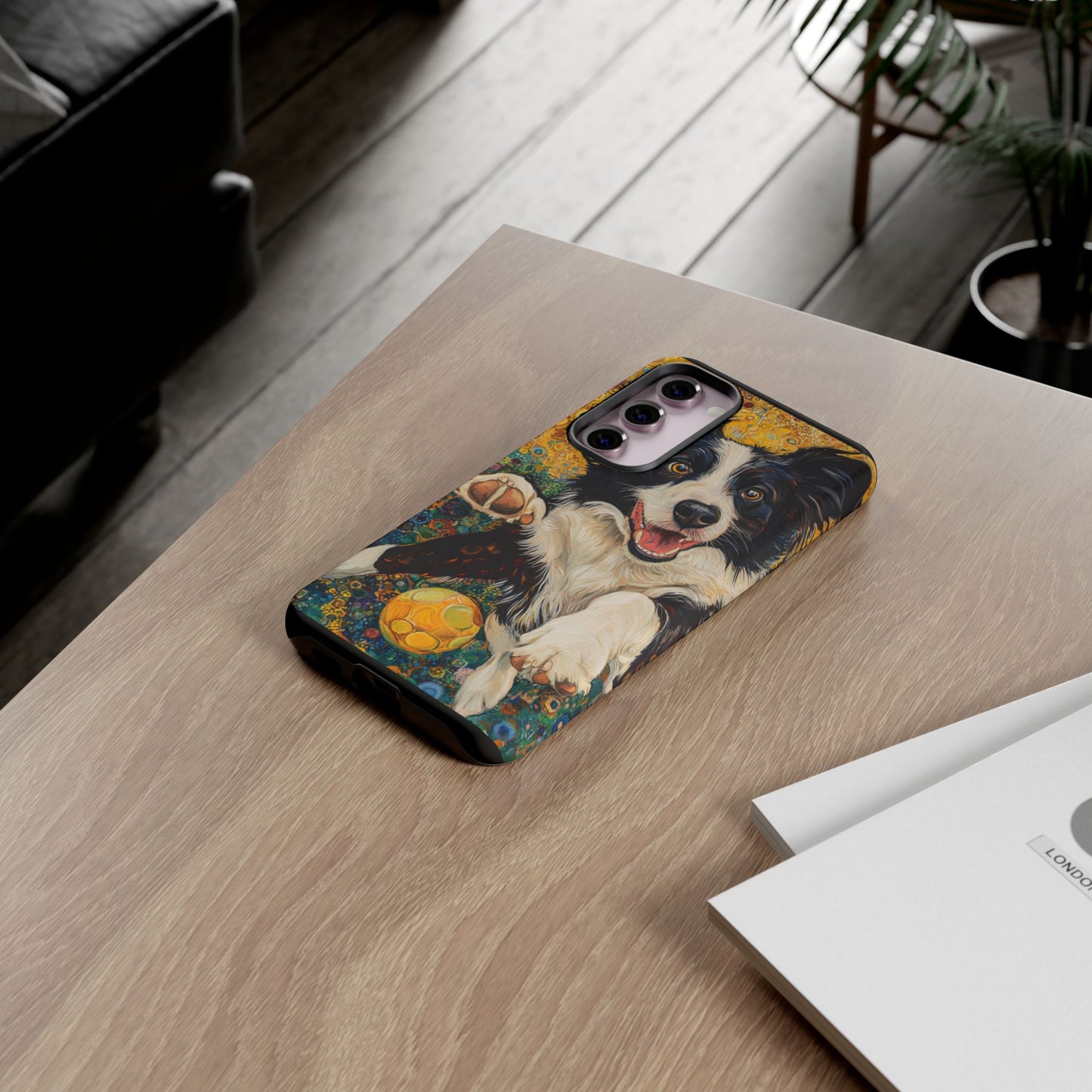 Border Collie Phone Case, Tough Cases, Pet Gifts, Customized Dog Accessories, Dog Mom Gift, Colorful Animal Artwork