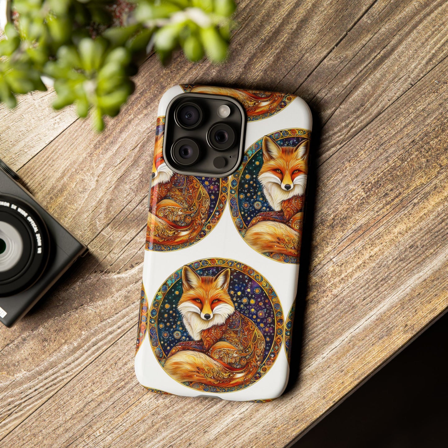 Artistic Fox Phone Case, Tough Phone Cover, Unique Gift for Animal Lovers, Stylish Tech Accessory, Nature-Inspired Decor