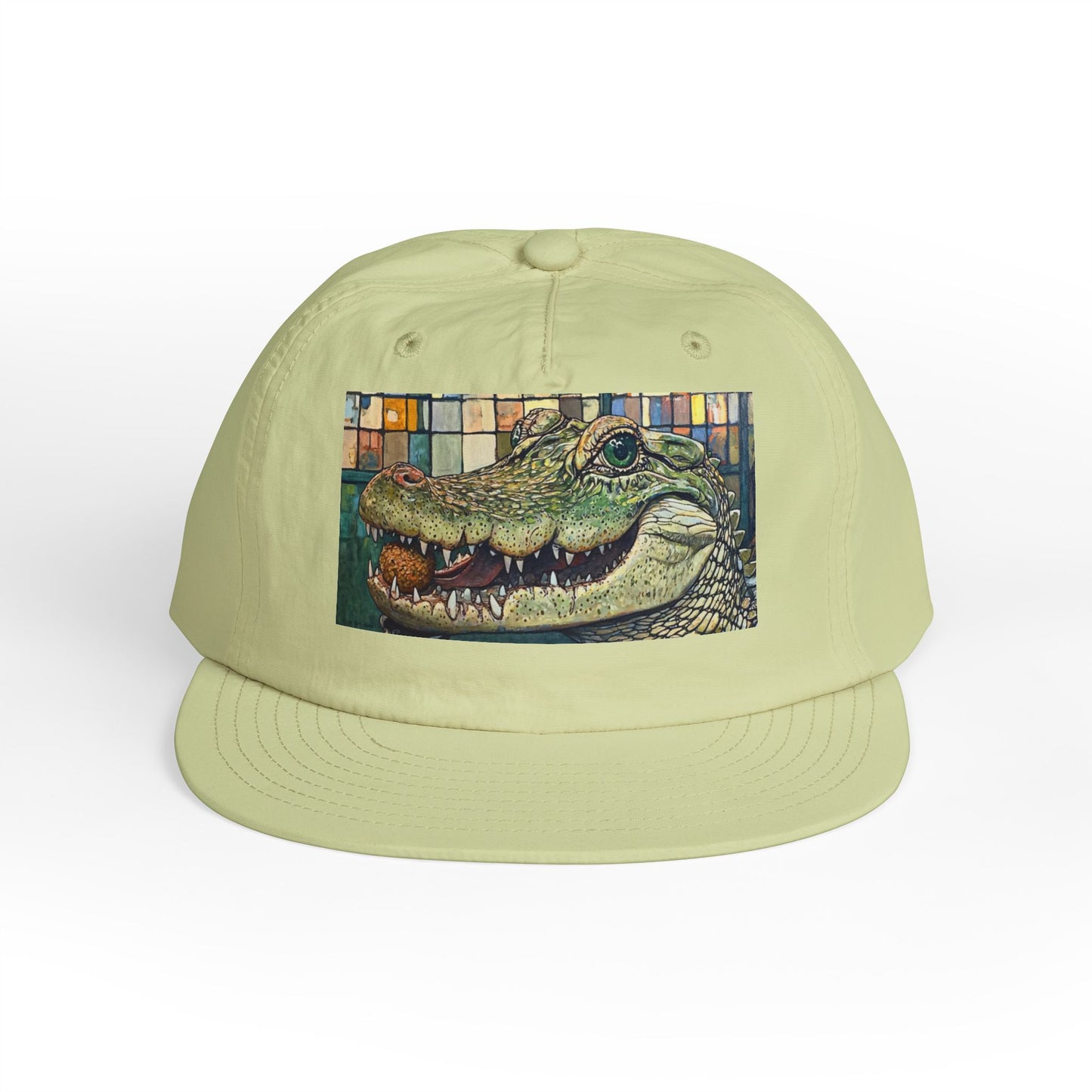 Alligator Bites Surf Cap, Beach Hat, Summer Accessory, Cute Gift, Outdoor Recreation, Unique Beach Style