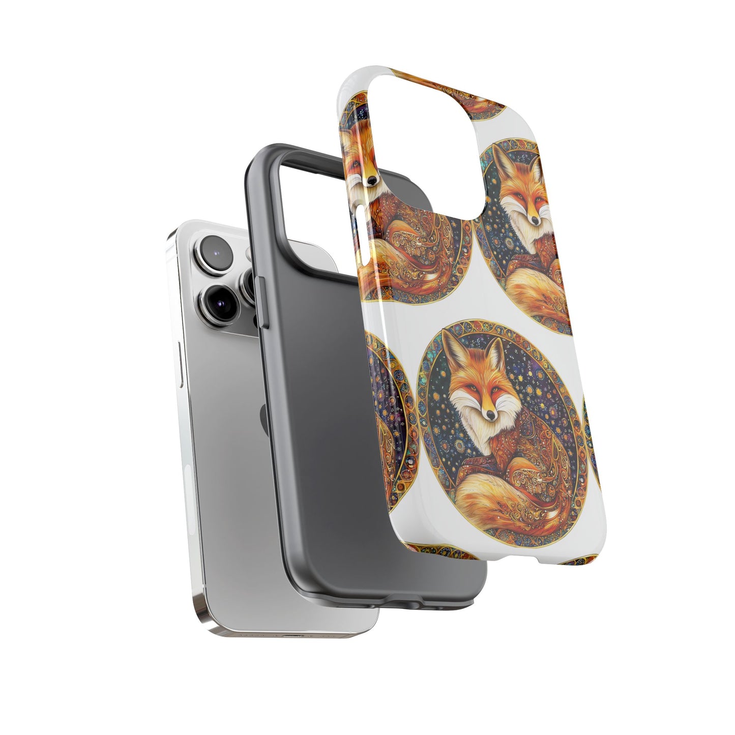 Artistic Fox Phone Case, Tough Phone Cover, Unique Gift for Animal Lovers, Stylish Tech Accessory, Nature-Inspired Decor