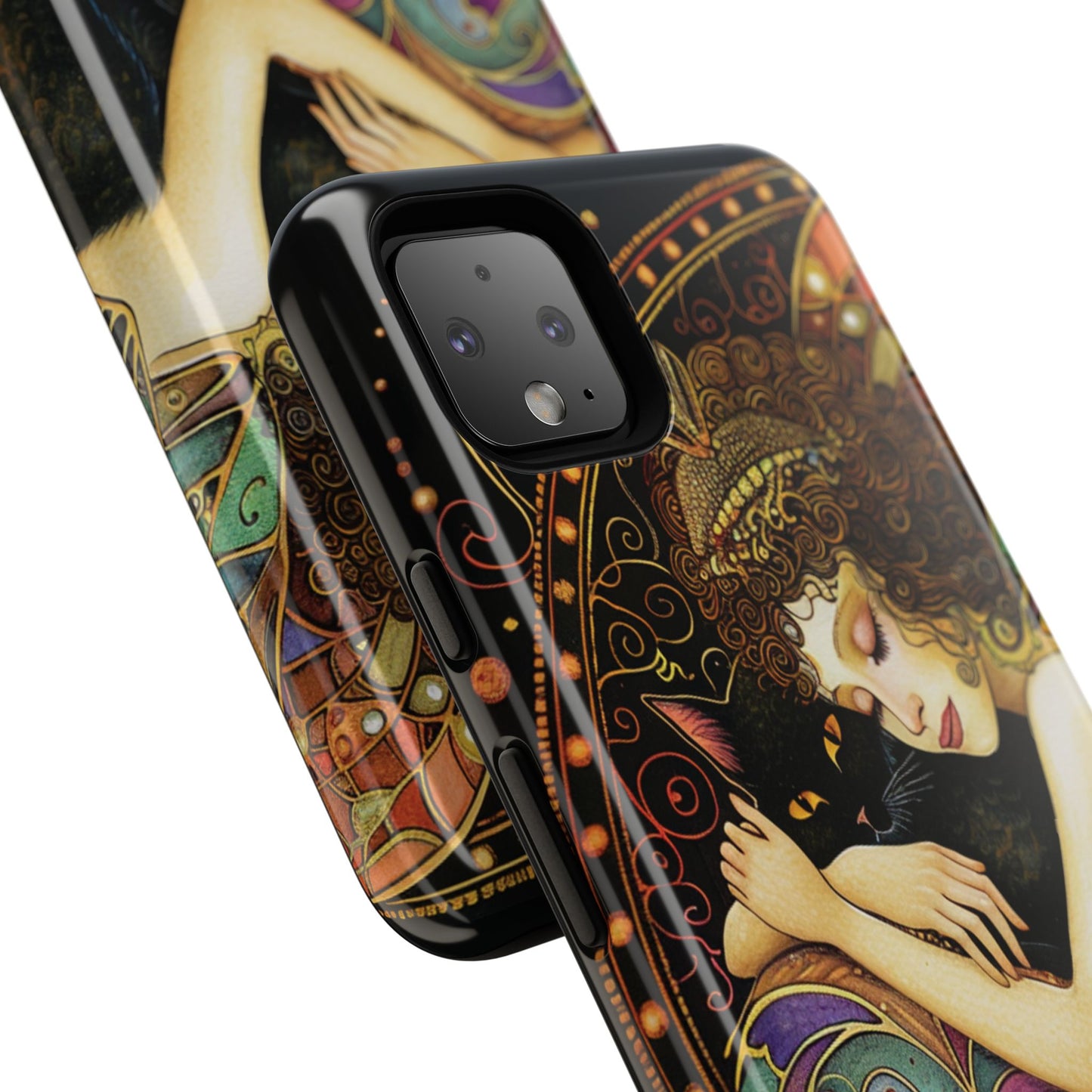 Artistic Phone Case for Cat Lovers, Tough Cases with Enchanting Design, Unique Gift for Birthdays, Holidays, and Celebrations
