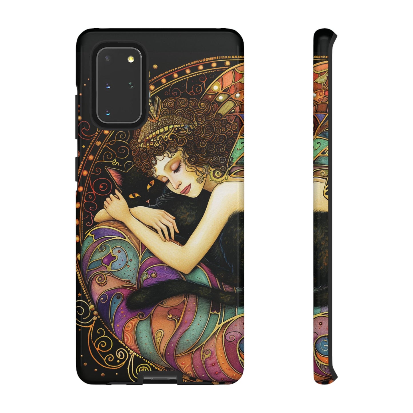 Artistic Phone Case for Cat Lovers, Tough Cases with Enchanting Design, Unique Gift for Birthdays, Holidays, and Celebrations