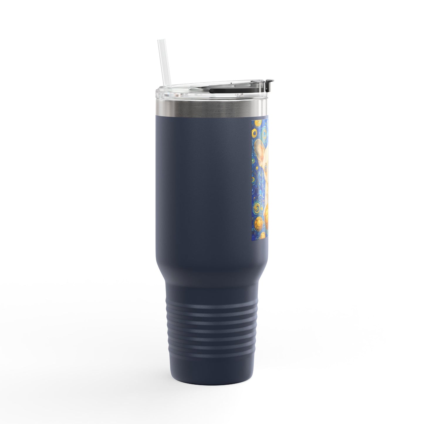 Cute French Bulldog Insulated Travel Mug, 40oz - Perfect for Pet Lovers, Gift for Dog Owners, Travel Companion, Coffee Mug, Birthday Present