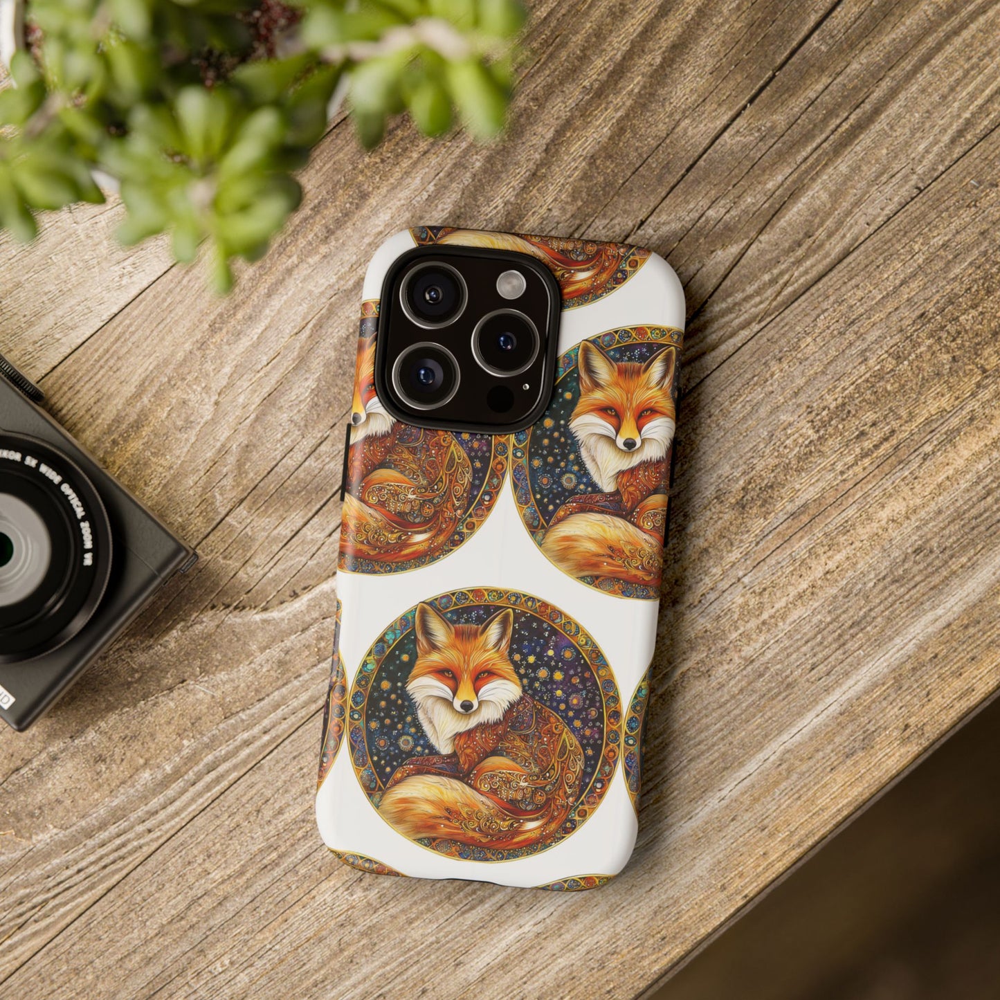 Artistic Fox Phone Case, Tough Phone Cover, Unique Gift for Animal Lovers, Stylish Tech Accessory, Nature-Inspired Decor