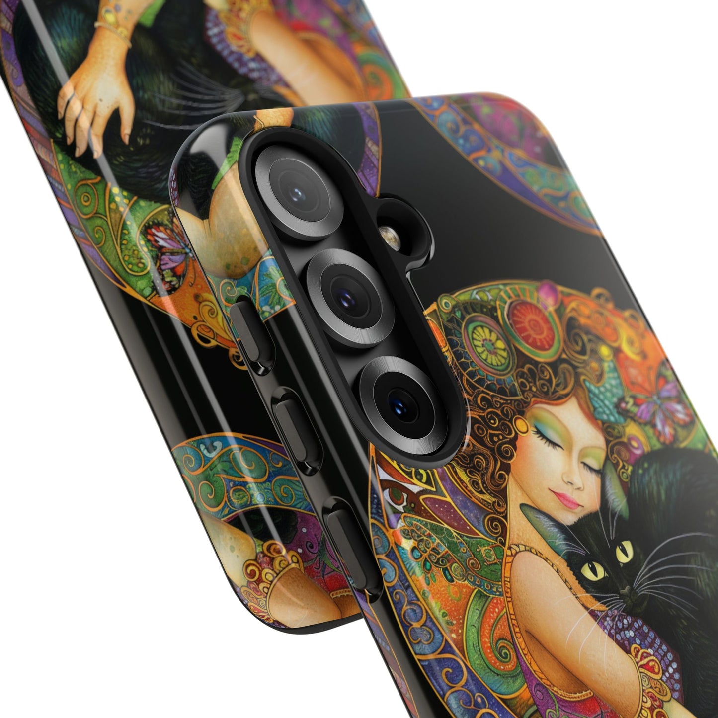 Tough Cases Phone Case, Colorful Protective Cover for Cat Lovers, Trendy Gift for Birthdays, Unique Art Phone Accessories