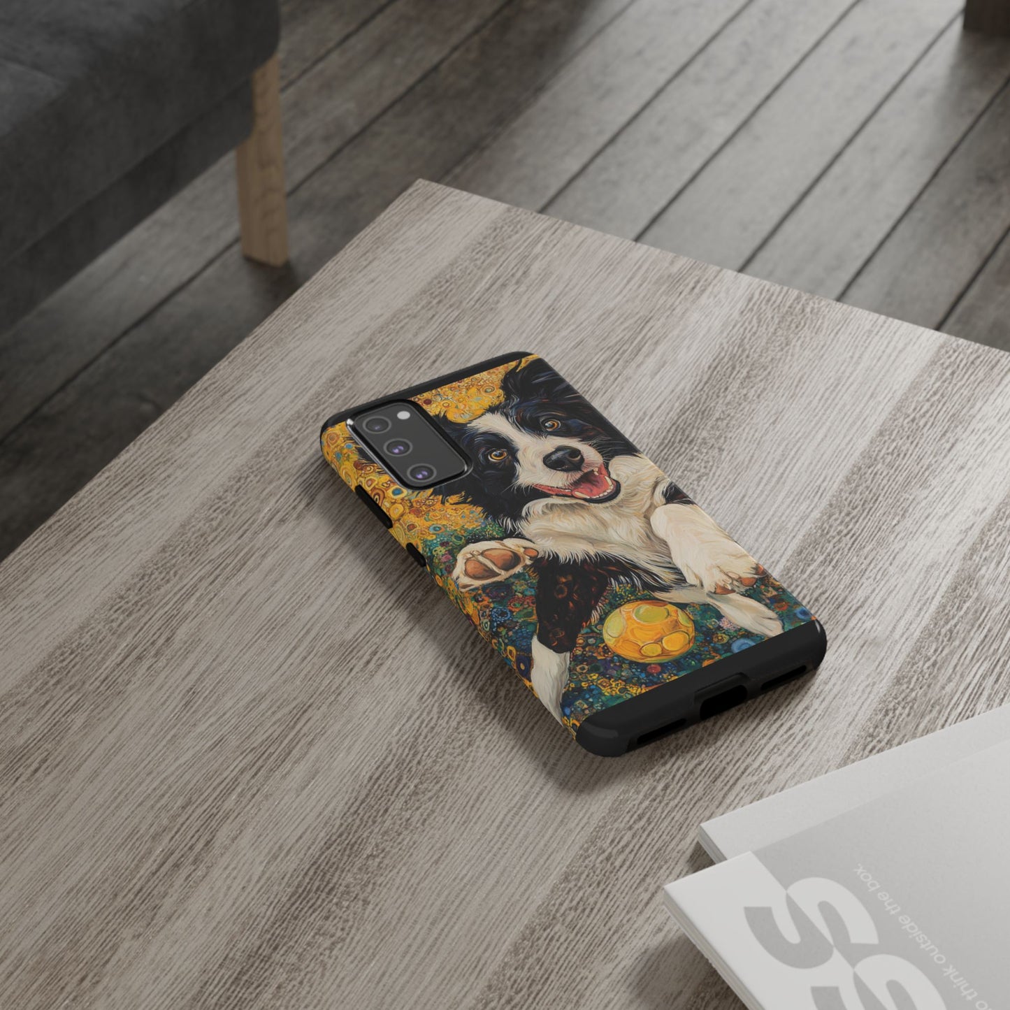 Border Collie Phone Case, Tough Cases, Pet Gifts, Customized Dog Accessories, Dog Mom Gift, Colorful Animal Artwork