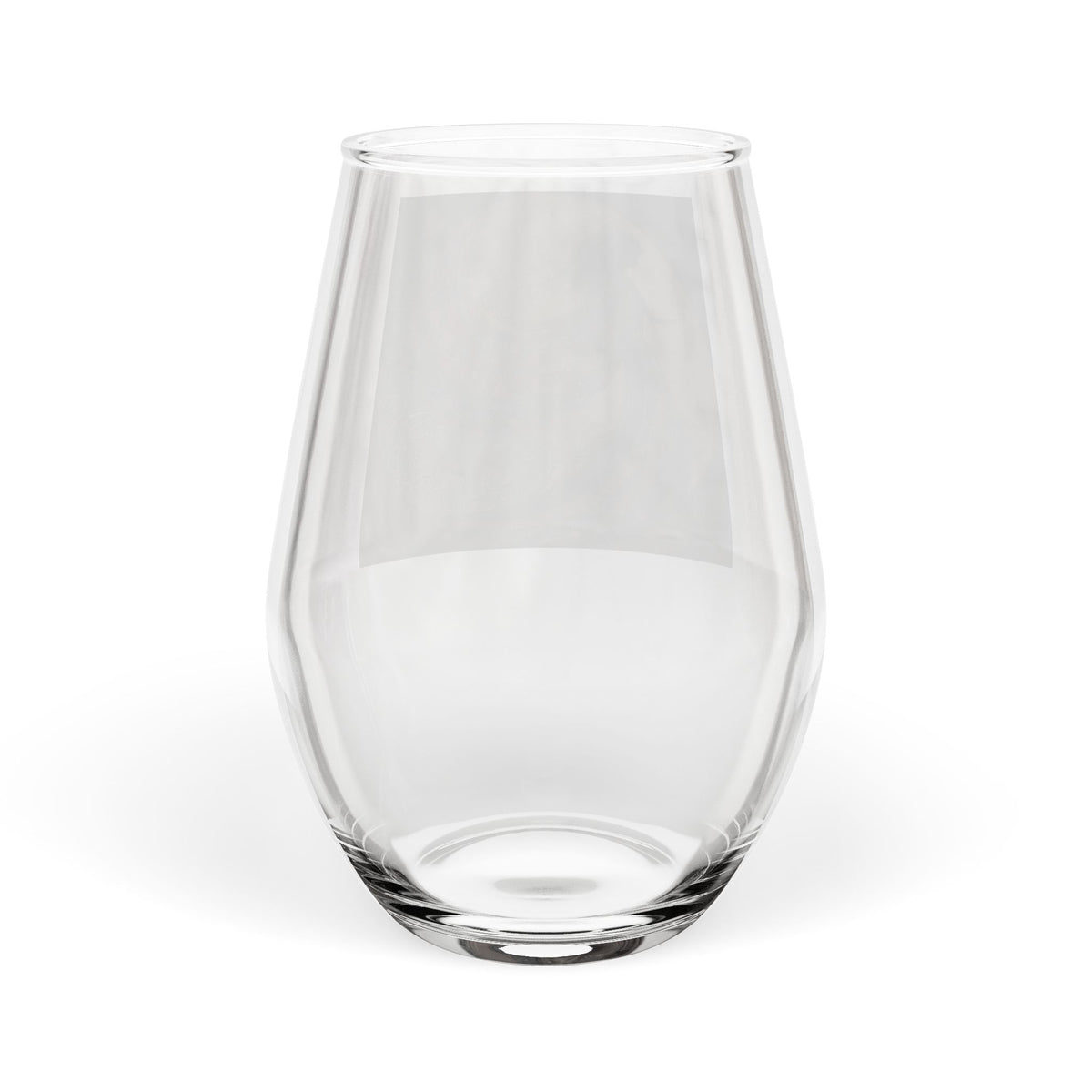Abstract Crescent Moon Goddess Artwork Stemless Wine Glass | Celestial Night Illustration