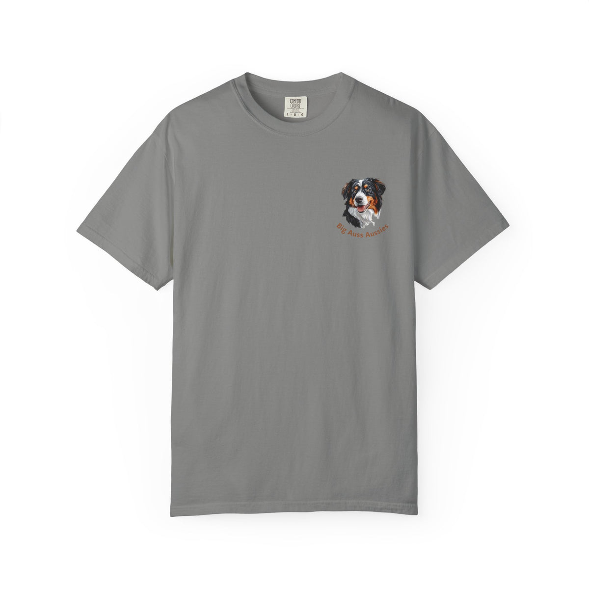 Big Auss Aussies T-shirt, Unisex Garment-Dyed Tee, Tri Color Australian Shepherd