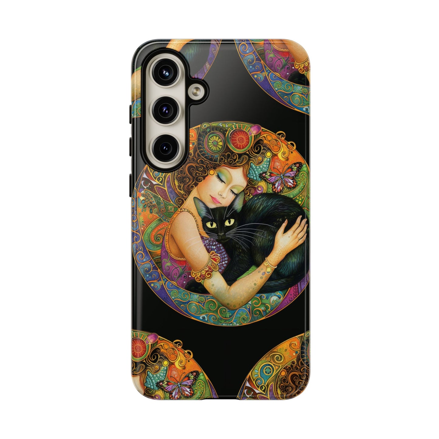 Tough Cases Phone Case, Colorful Protective Cover for Cat Lovers, Trendy Gift for Birthdays, Unique Art Phone Accessories