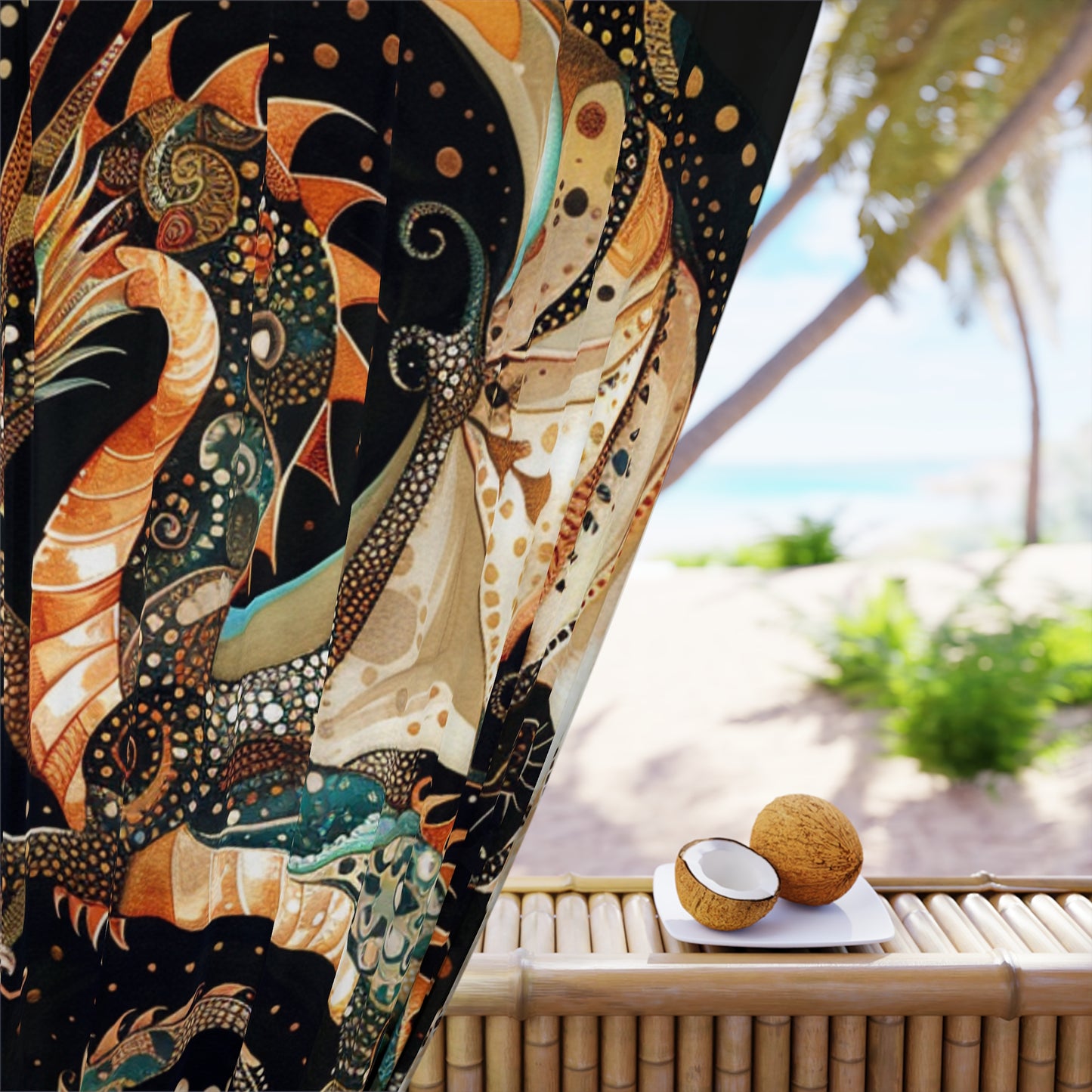 Enchanting Dragon Window Curtain