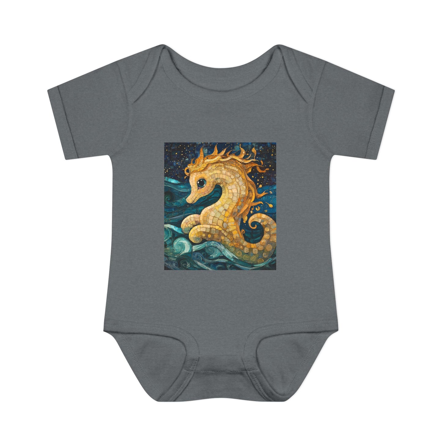 Baby Seahorse Baby Bodysuit, Cute Infant Clothing, Ocean Theme Baby Gift, Nursery Decor, Baby Shower Gift, Sea Creature Outfit