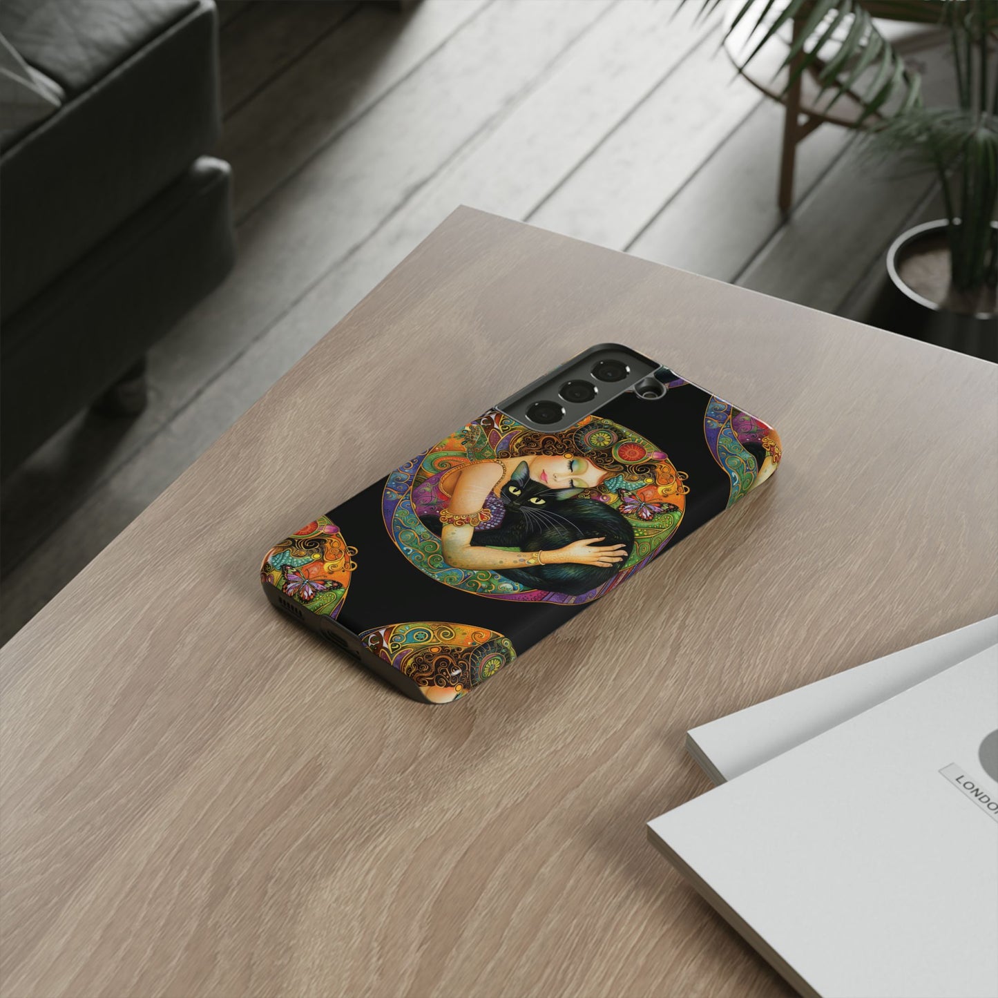 Tough Cases Phone Case, Colorful Protective Cover for Cat Lovers, Trendy Gift for Birthdays, Unique Art Phone Accessories