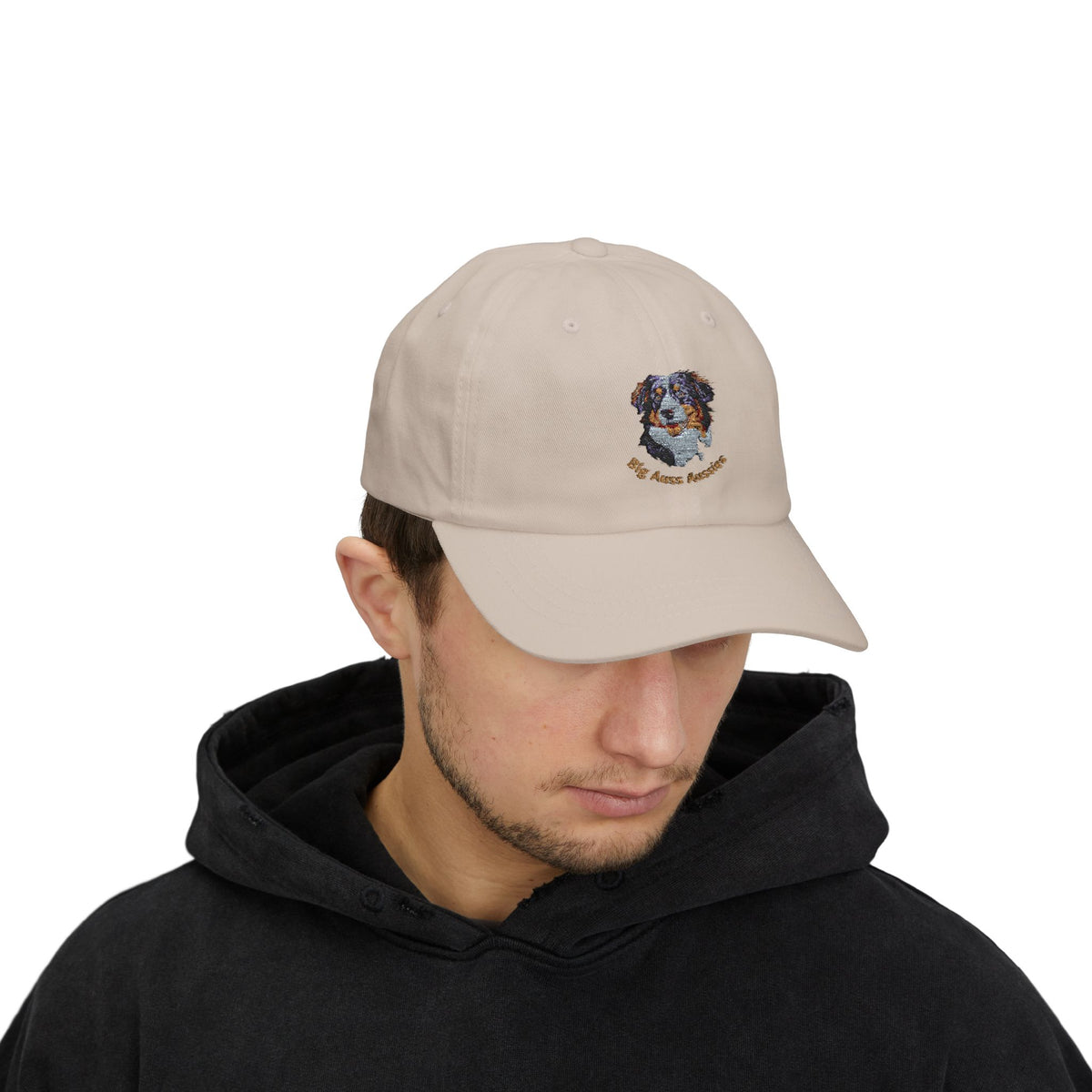 Big Auss Aussies Embroidered Custom Dog Dad Cap with Australian Shepherd Design