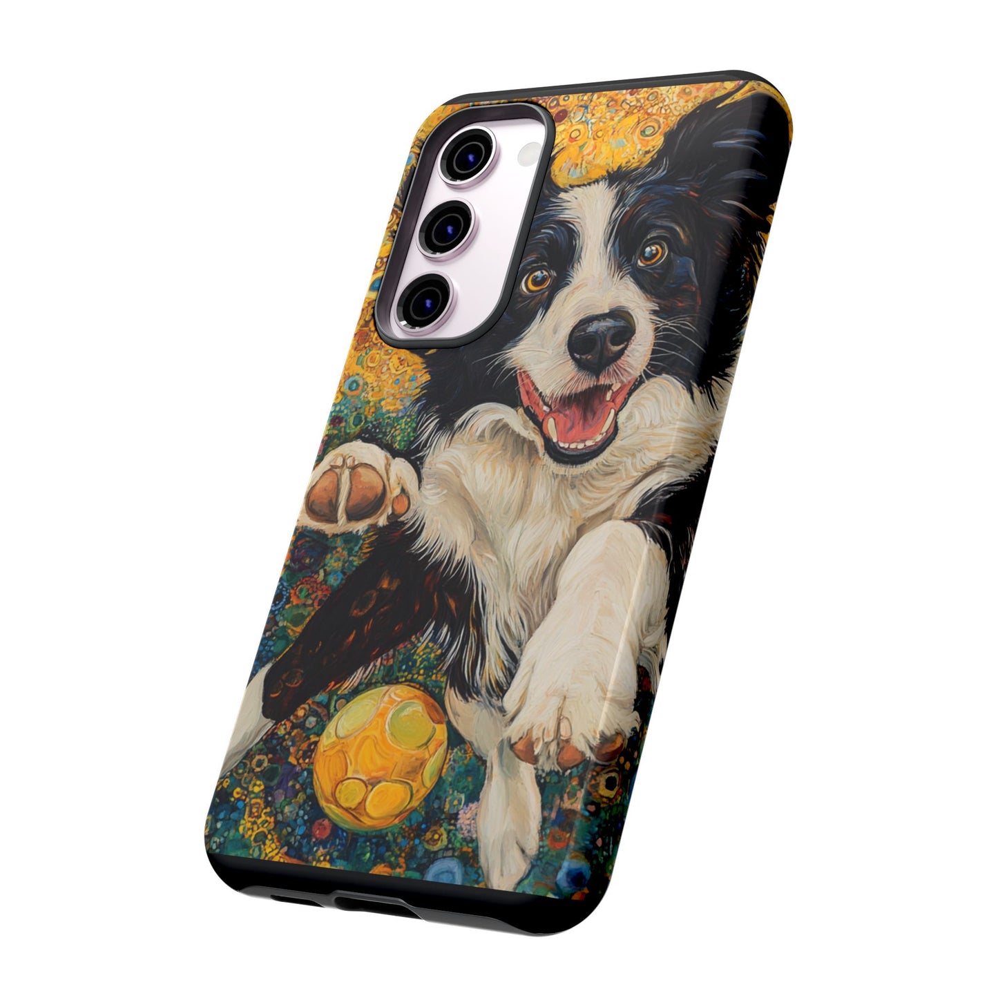 Border Collie Phone Case, Tough Cases, Pet Gifts, Customized Dog Accessories, Dog Mom Gift, Colorful Animal Artwork