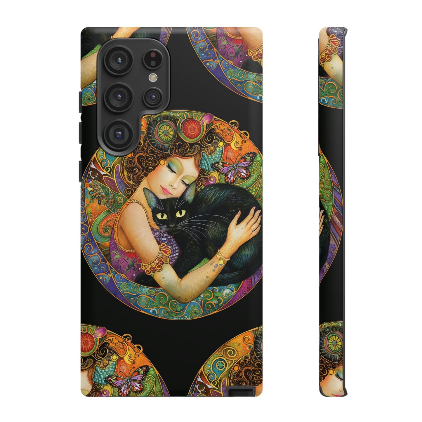 Tough Cases Phone Case, Colorful Protective Cover for Cat Lovers, Trendy Gift for Birthdays, Unique Art Phone Accessories