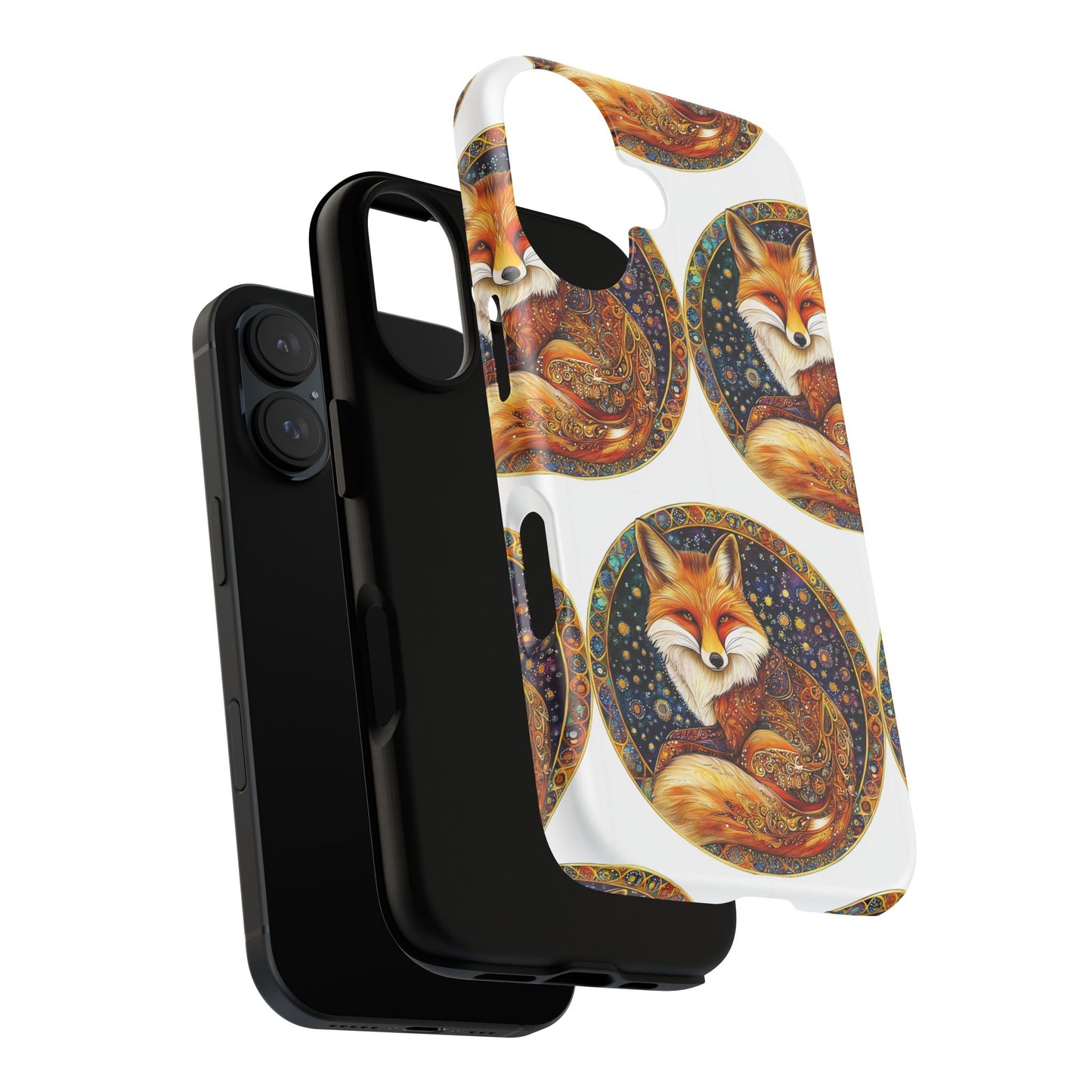 Artistic Fox Phone Case, Tough Phone Cover, Unique Gift for Animal Lovers, Stylish Tech Accessory, Nature-Inspired Decor