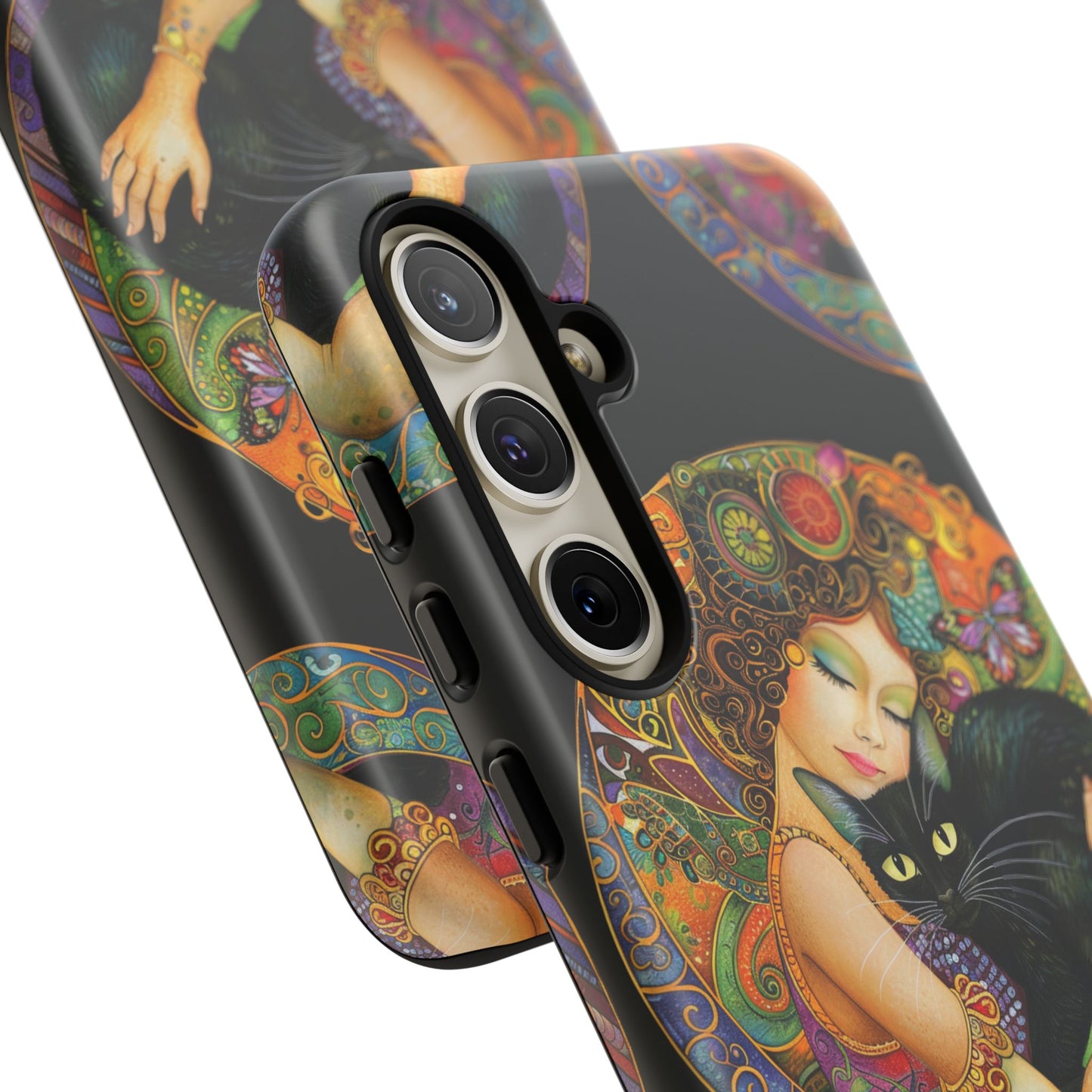 Tough Cases Phone Case, Colorful Protective Cover for Cat Lovers, Trendy Gift for Birthdays, Unique Art Phone Accessories