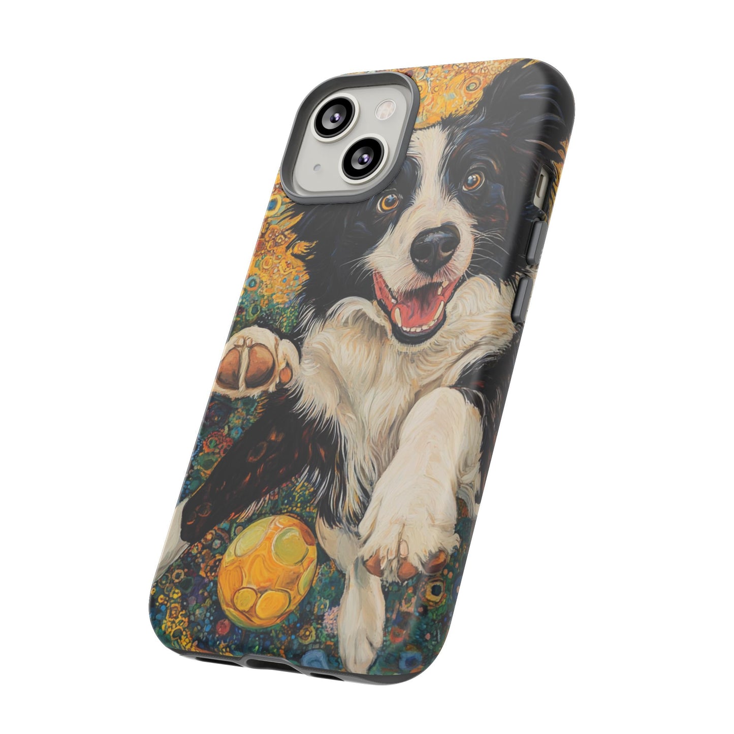 Border Collie Phone Case, Tough Cases, Pet Gifts, Customized Dog Accessories, Dog Mom Gift, Colorful Animal Artwork
