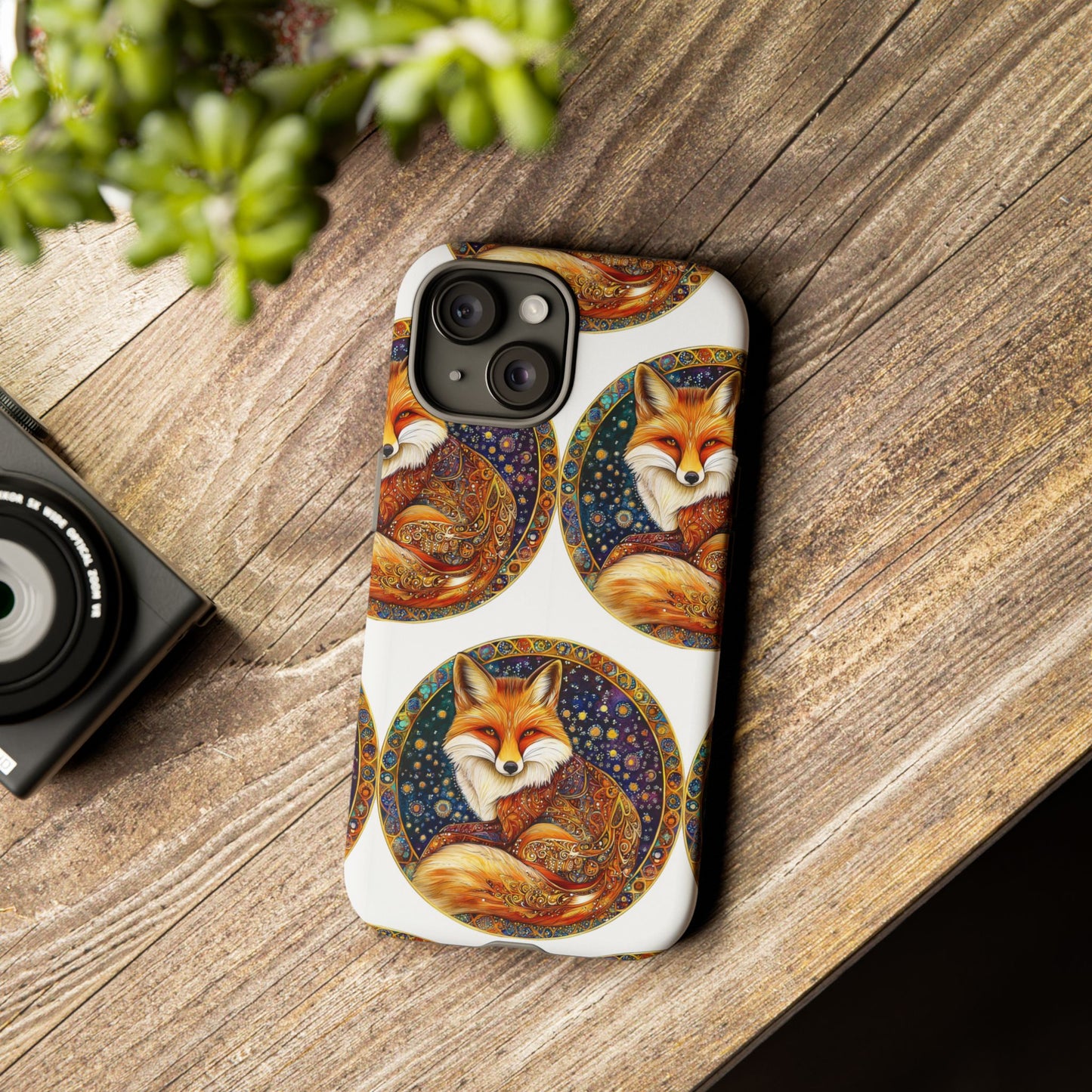 Artistic Fox Phone Case, Tough Phone Cover, Unique Gift for Animal Lovers, Stylish Tech Accessory, Nature-Inspired Decor