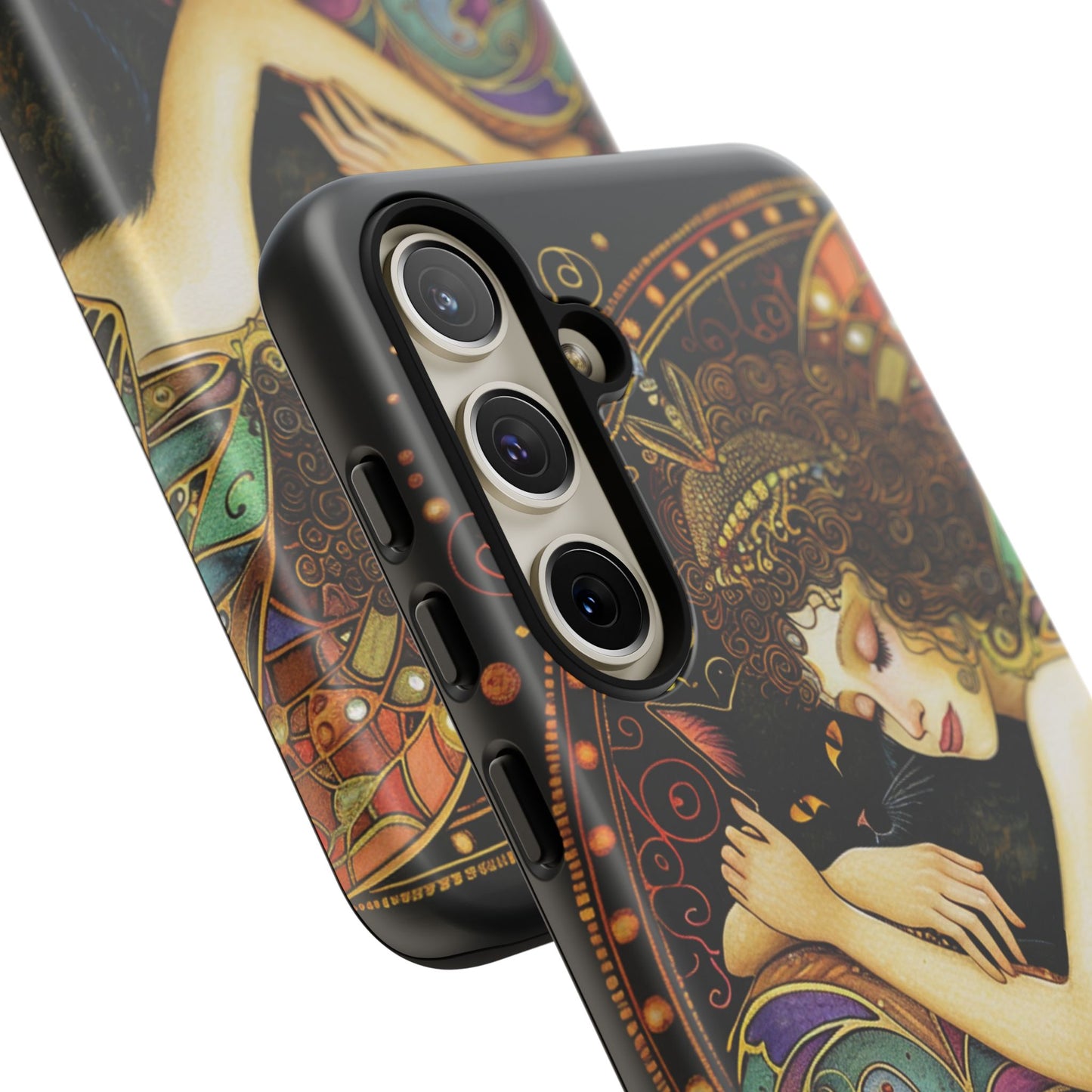 Artistic Phone Case for Cat Lovers, Tough Cases with Enchanting Design, Unique Gift for Birthdays, Holidays, and Celebrations