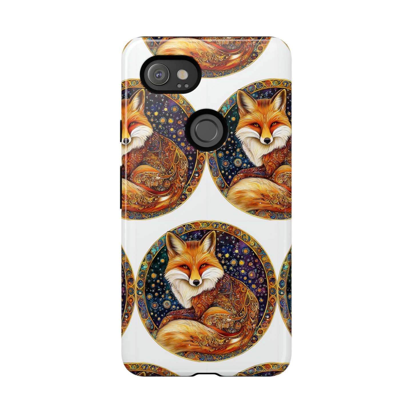 Artistic Fox Phone Case, Tough Phone Cover, Unique Gift for Animal Lovers, Stylish Tech Accessory, Nature-Inspired Decor