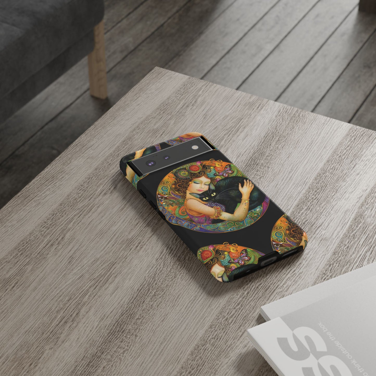 Tough Cases Phone Case, Colorful Protective Cover for Cat Lovers, Trendy Gift for Birthdays, Unique Art Phone Accessories