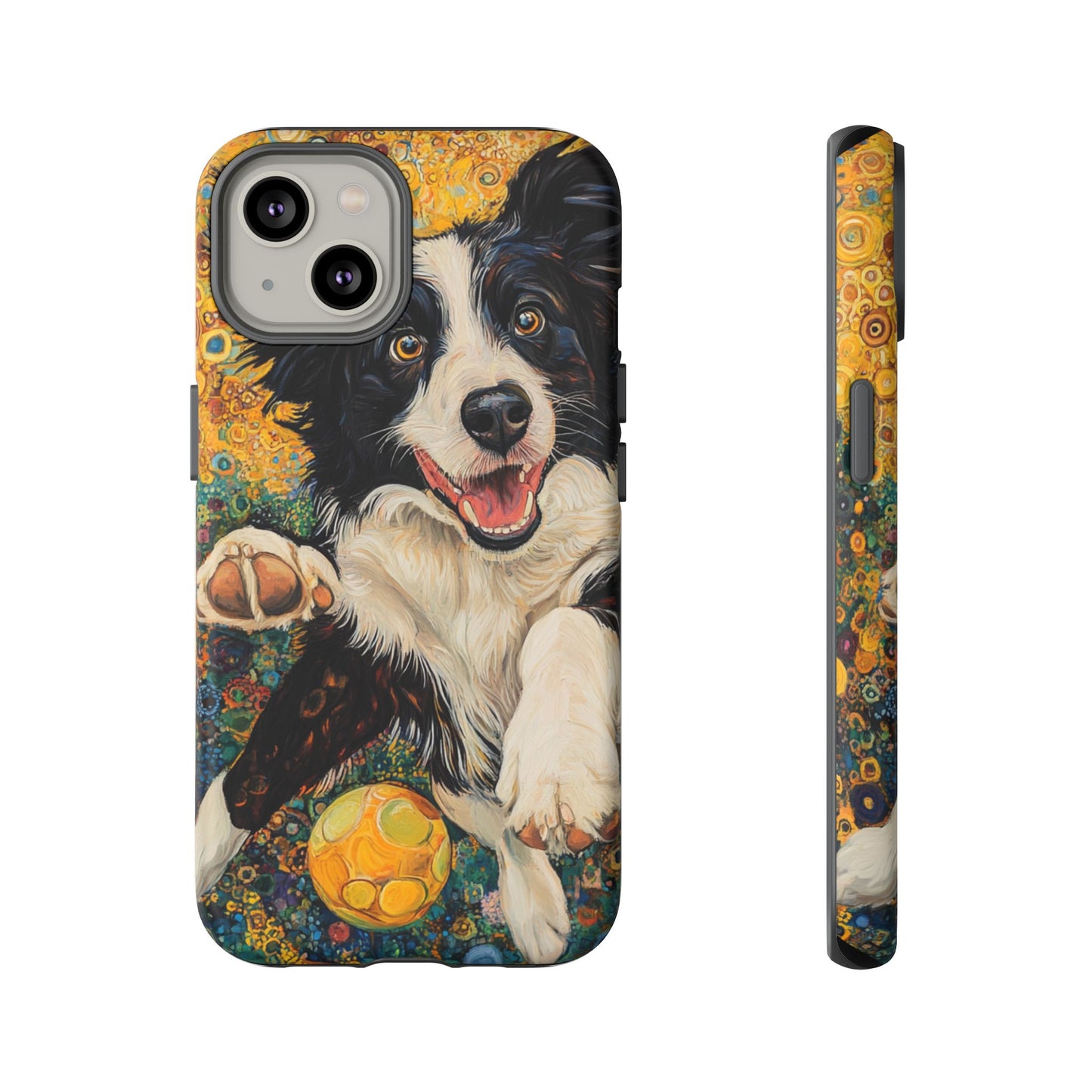 Border Collie Phone Case, Tough Cases, Pet Gifts, Customized Dog Accessories, Dog Mom Gift, Colorful Animal Artwork