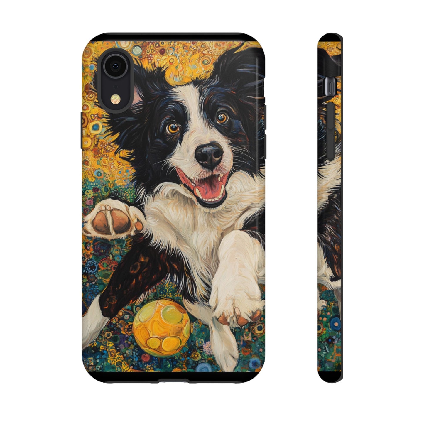 Border Collie Phone Case, Tough Cases, Pet Gifts, Customized Dog Accessories, Dog Mom Gift, Colorful Animal Artwork