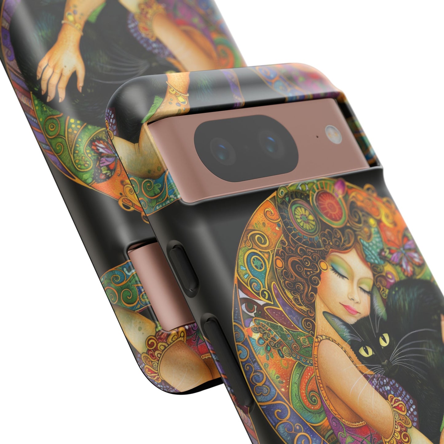Tough Cases Phone Case, Colorful Protective Cover for Cat Lovers, Trendy Gift for Birthdays, Unique Art Phone Accessories