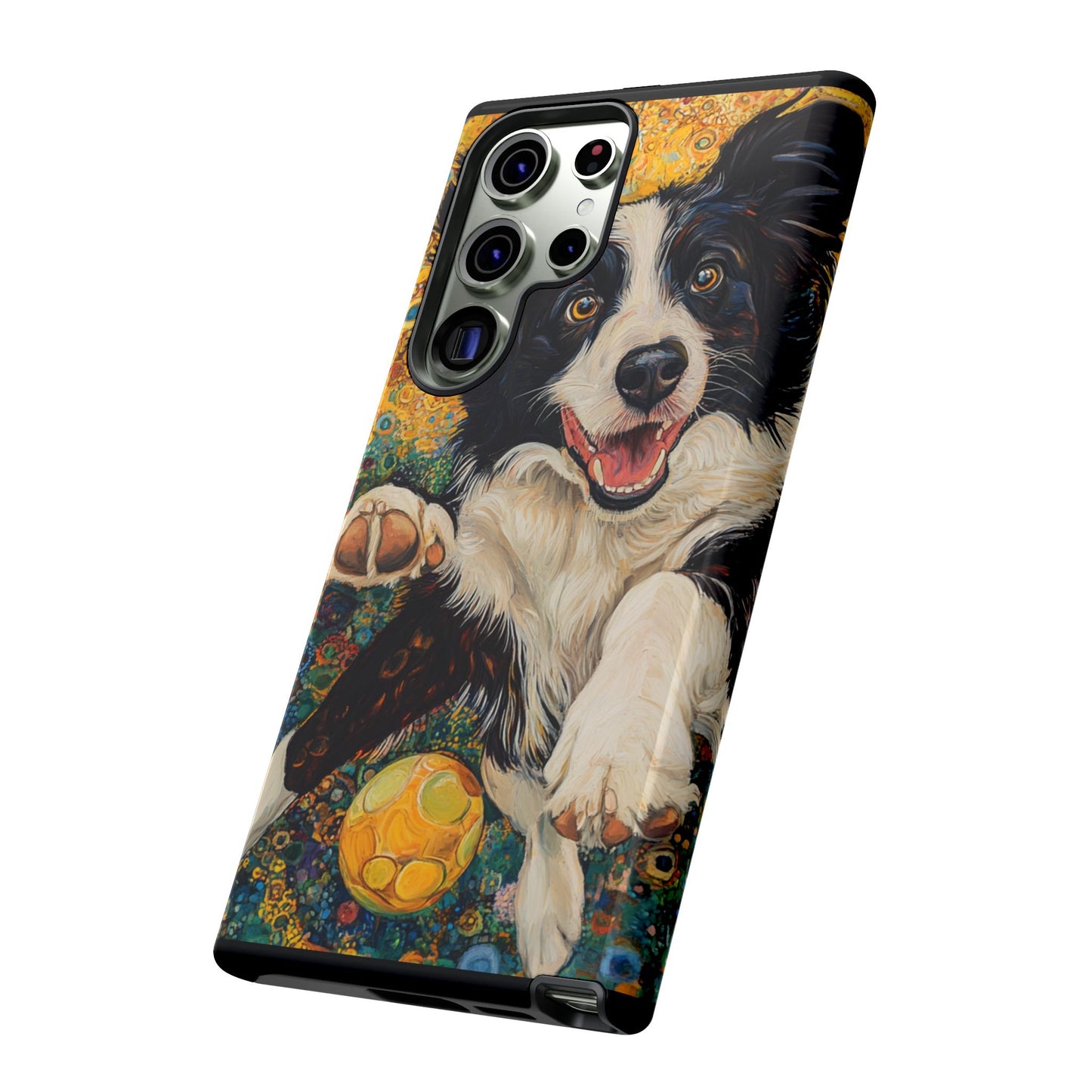 Border Collie Phone Case, Tough Cases, Pet Gifts, Customized Dog Accessories, Dog Mom Gift, Colorful Animal Artwork