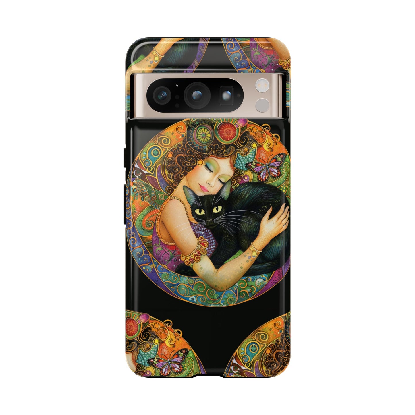 Tough Cases Phone Case, Colorful Protective Cover for Cat Lovers, Trendy Gift for Birthdays, Unique Art Phone Accessories