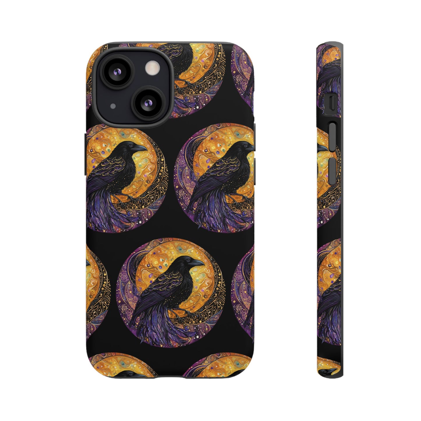 Raven Celestial Phone Case, Astrological Gift, Bird Lover Accessory, Tough Phone Cover, Gothic Aesthetic, Halloween Tech Decor