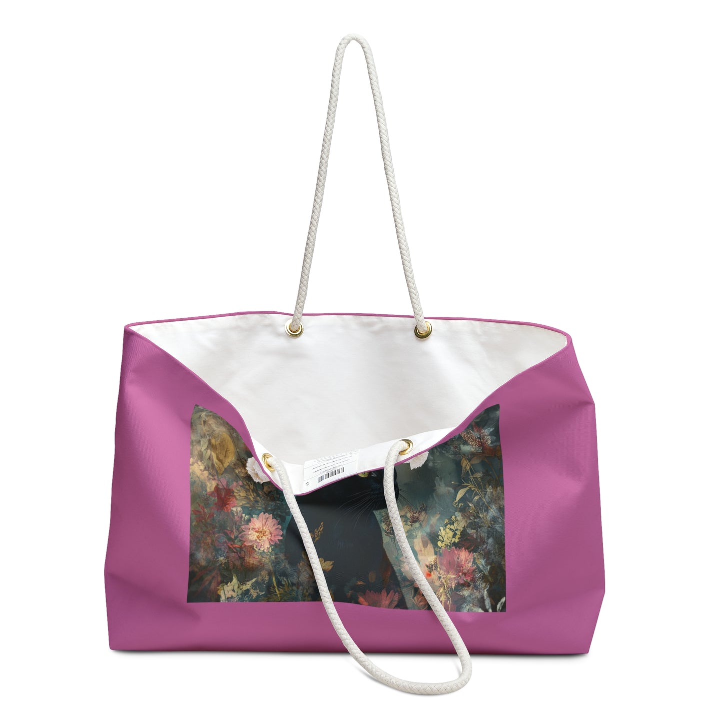 Bodhi Black Cat Weekender Bag, Stylish Tote for Travel, Beach, Gym, Gifts for Cat Lovers, Unique Pet Accessories