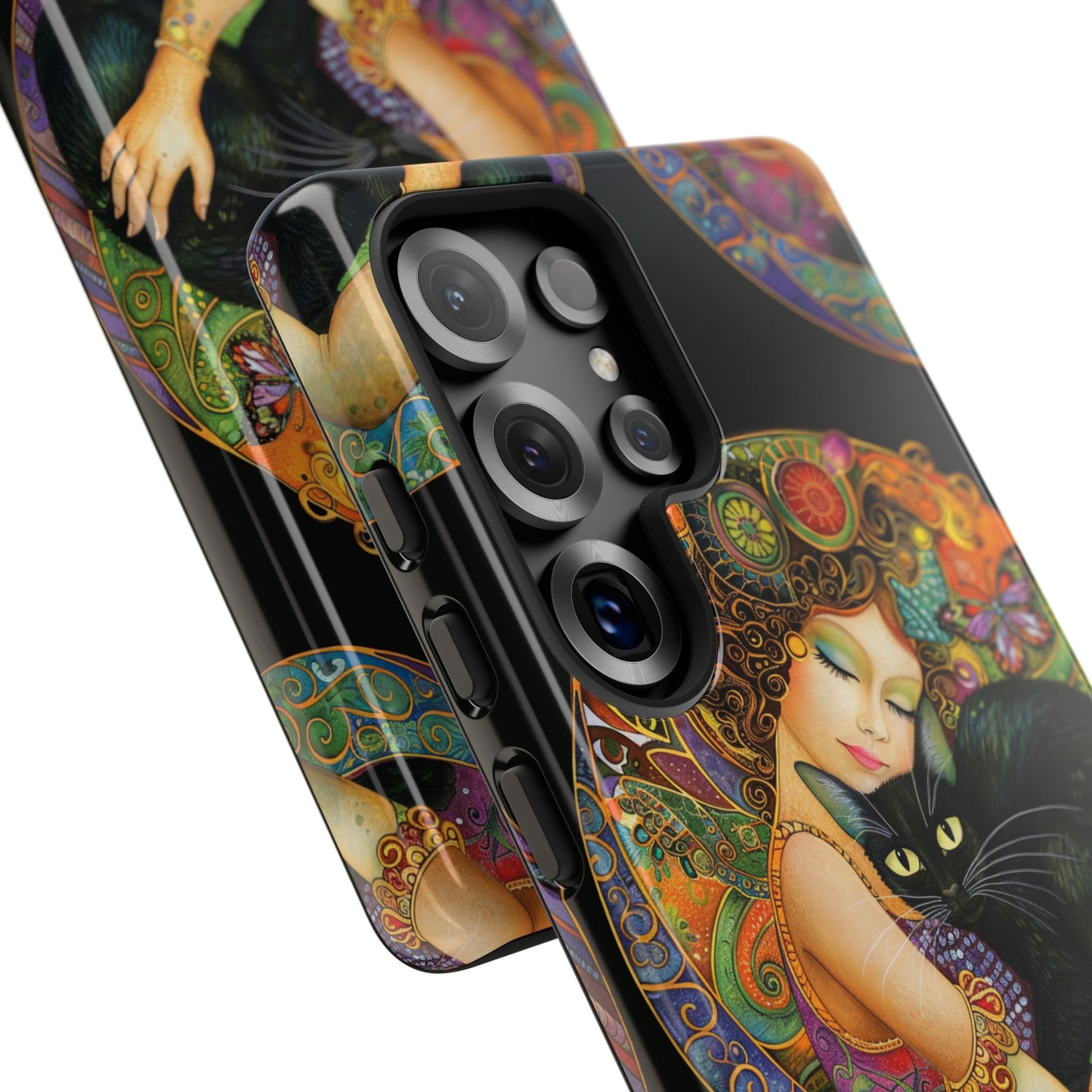 Tough Cases Phone Case, Colorful Protective Cover for Cat Lovers, Trendy Gift for Birthdays, Unique Art Phone Accessories