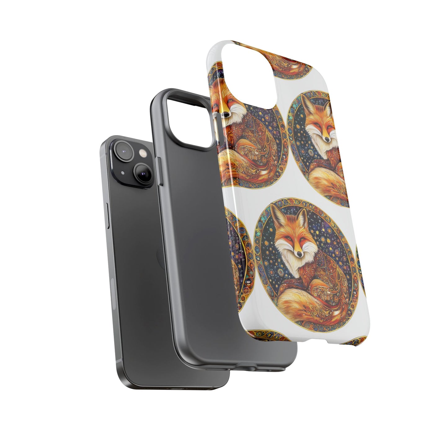 Artistic Fox Phone Case, Tough Phone Cover, Unique Gift for Animal Lovers, Stylish Tech Accessory, Nature-Inspired Decor