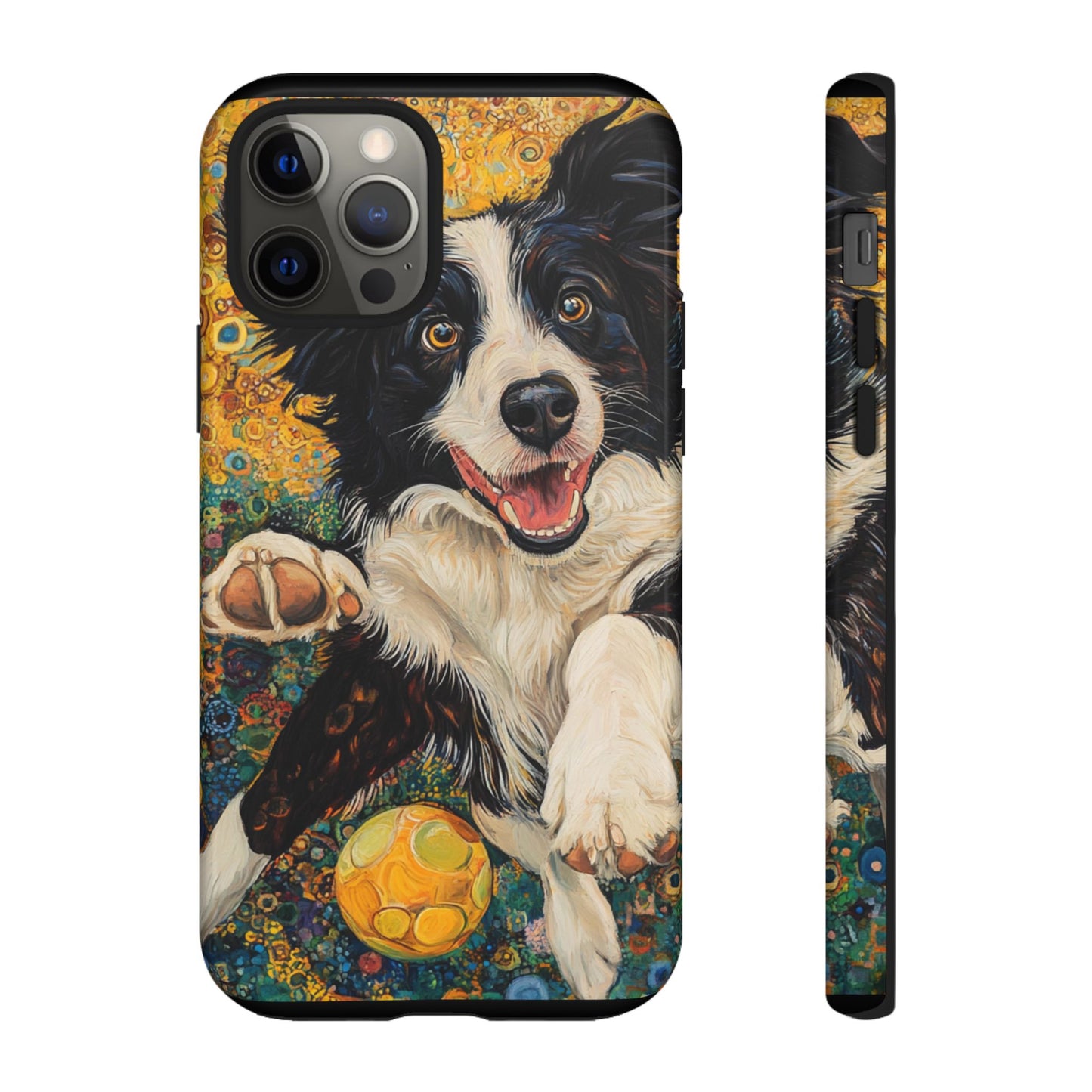 Border Collie Phone Case, Tough Cases, Pet Gifts, Customized Dog Accessories, Dog Mom Gift, Colorful Animal Artwork