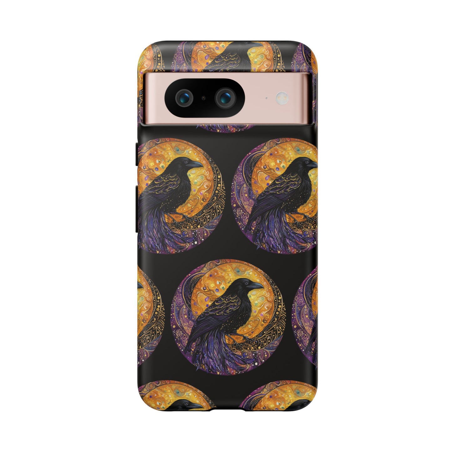 Raven Celestial Phone Case, Astrological Gift, Bird Lover Accessory, Tough Phone Cover, Gothic Aesthetic, Halloween Tech Decor
