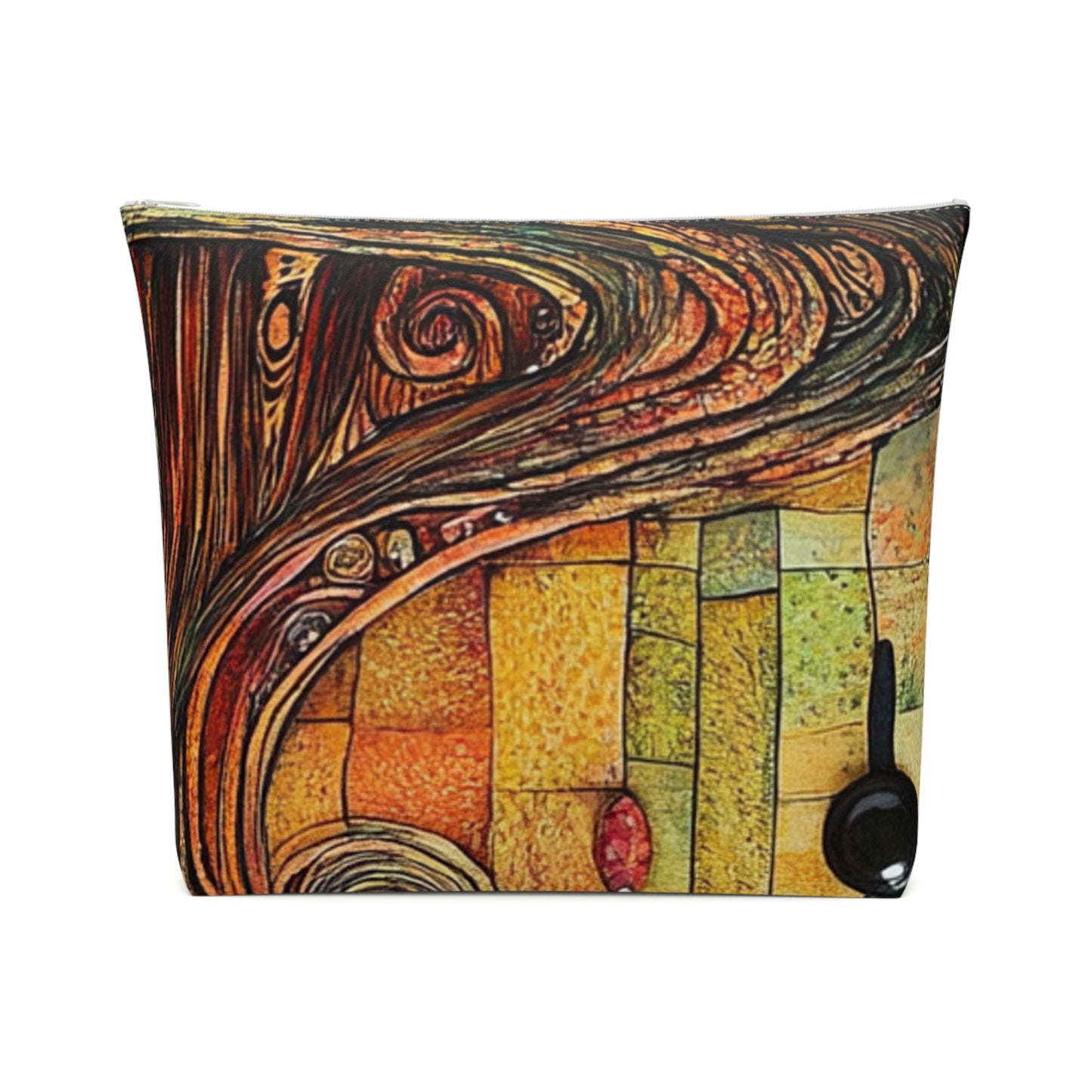 Fairy Door Artistic Cotton Cosmetic Bag, Colorful Art Pouch, Makeup Organizer, Travel Essentials, Gift for Her, Festival Ready