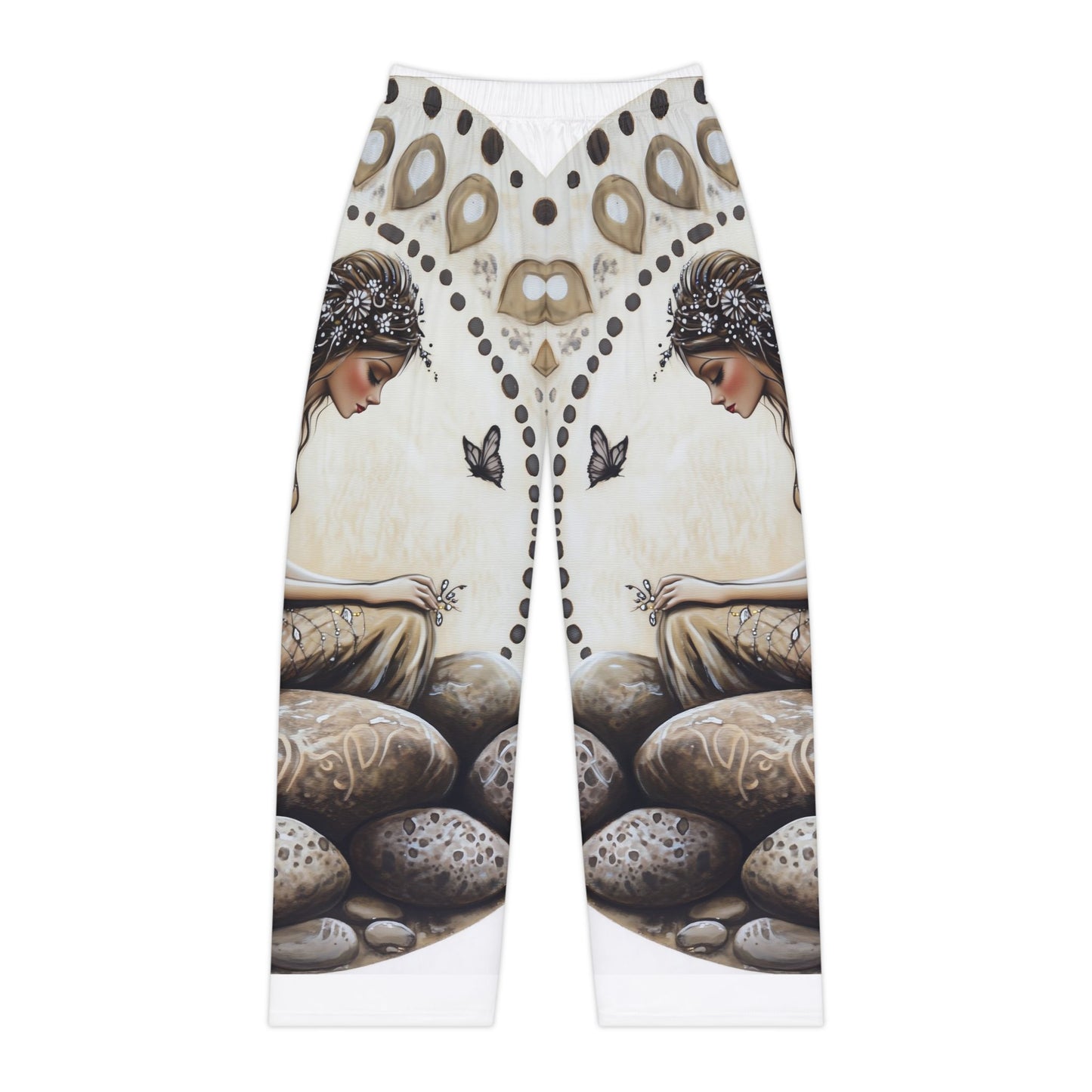 Stone Fairy Women's Pajama Pants, Relaxing Loungewear for Comfort, Gift for Her, Cozy Sleepwear, Nature-Inspired Style