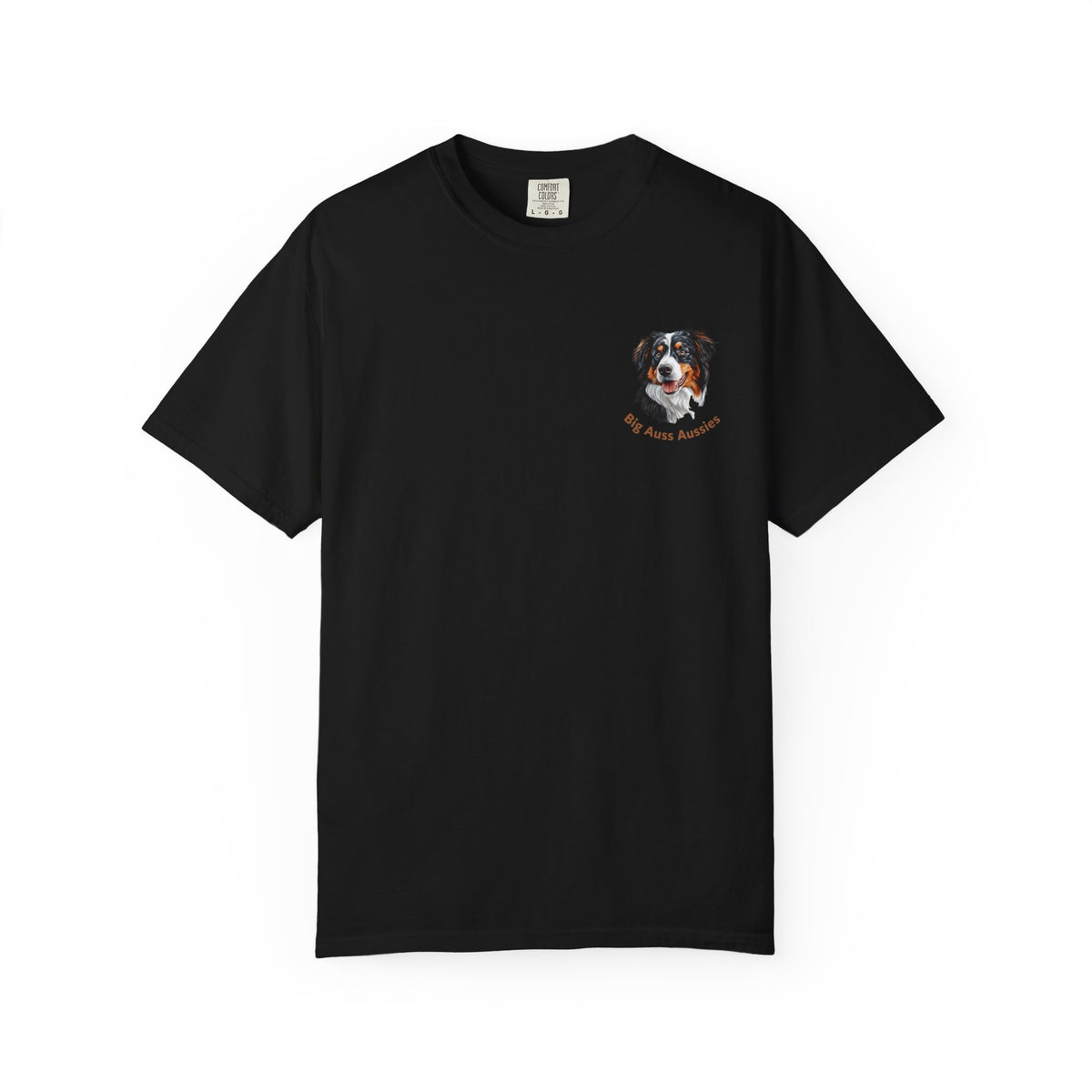 Big Auss Aussies T-shirt, Unisex Garment-Dyed Tee, Tri Color Australian Shepherd
