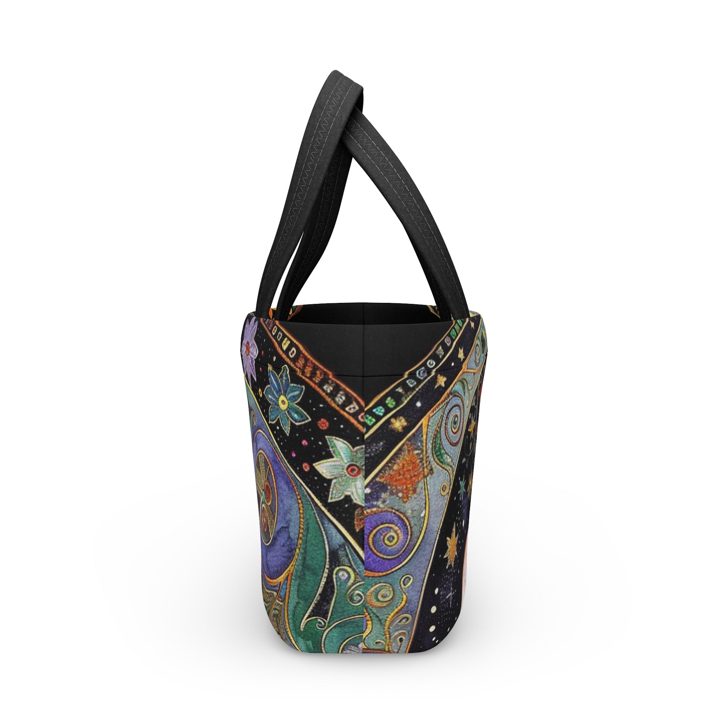Cosmic Celestial Lunch Bag - Stylish Tote for Work, School, or Picnic, Astrology Gift, Starry Design, Reusable Lunch Tote
