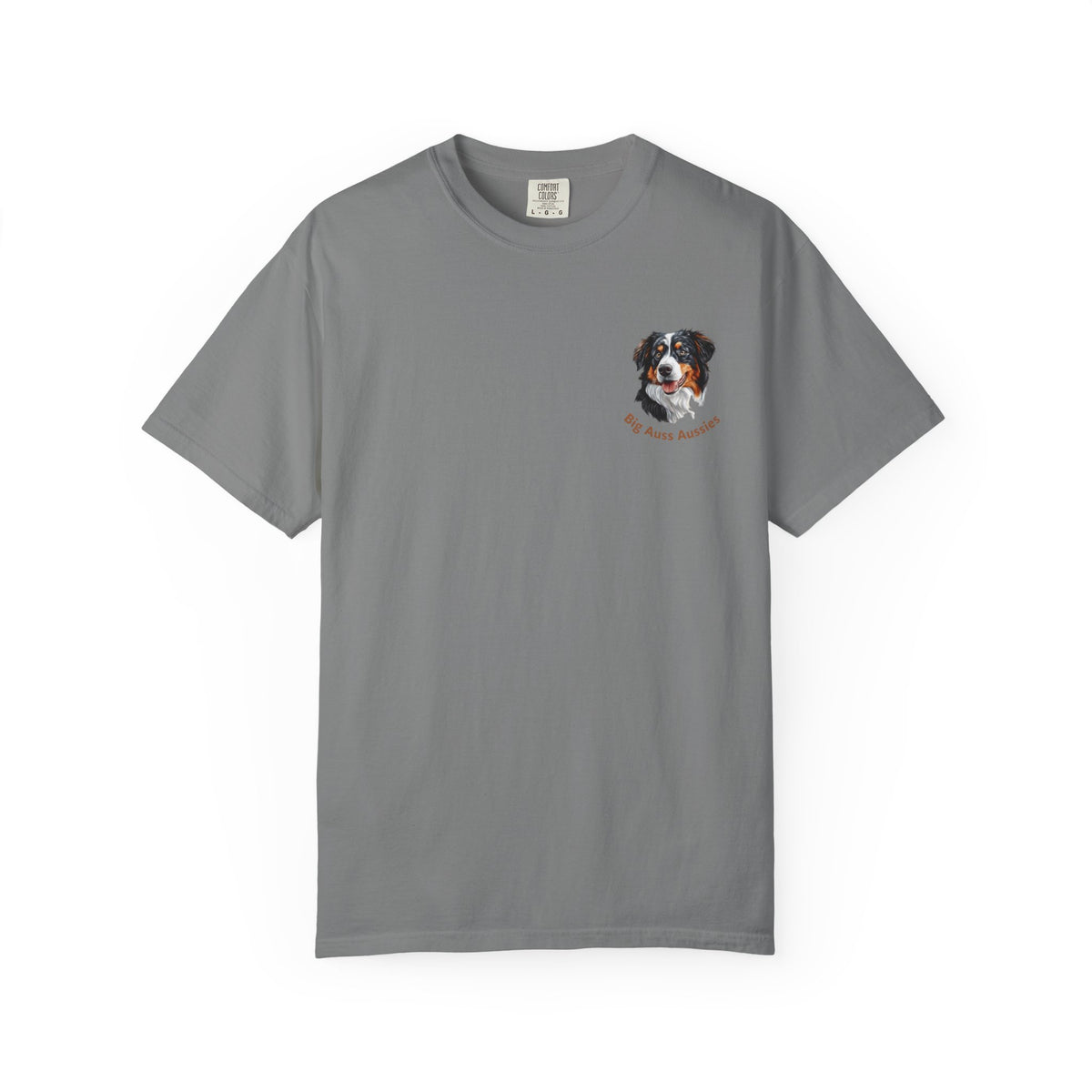Big Auss Aussies T-shirt, Unisex Garment-Dyed Tee, Tri Color Australian Shepherd