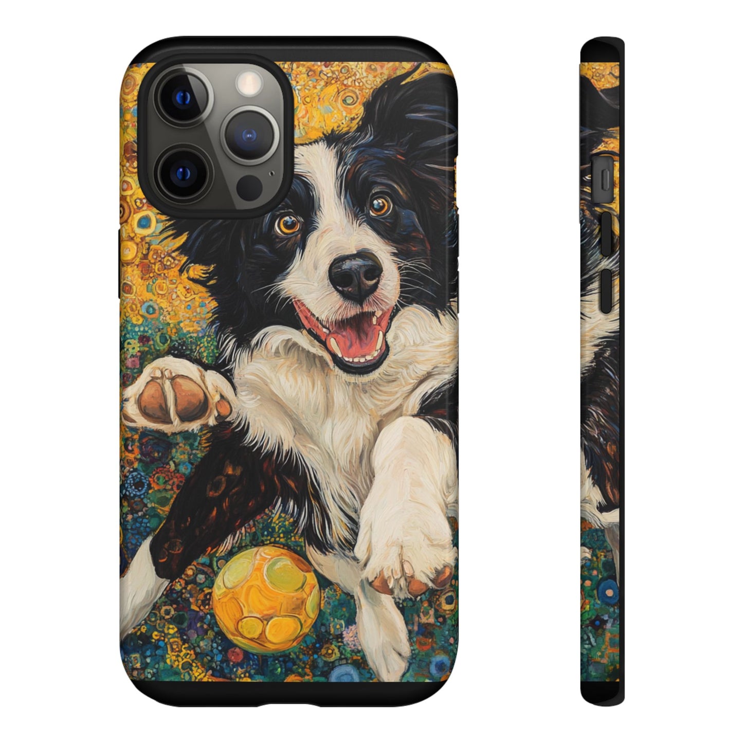 Border Collie Phone Case, Tough Cases, Pet Gifts, Customized Dog Accessories, Dog Mom Gift, Colorful Animal Artwork