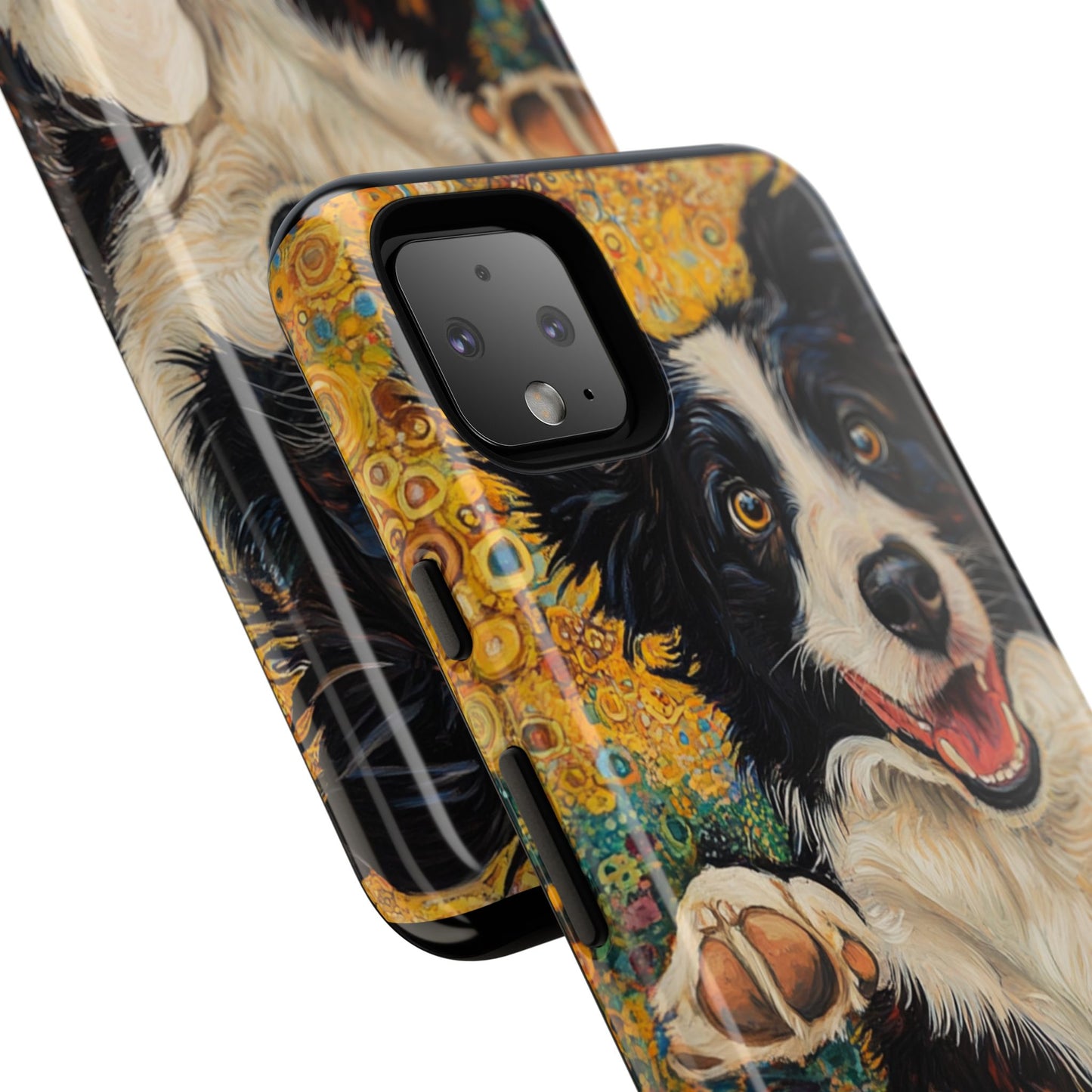 Border Collie Phone Case, Tough Cases, Pet Gifts, Customized Dog Accessories, Dog Mom Gift, Colorful Animal Artwork