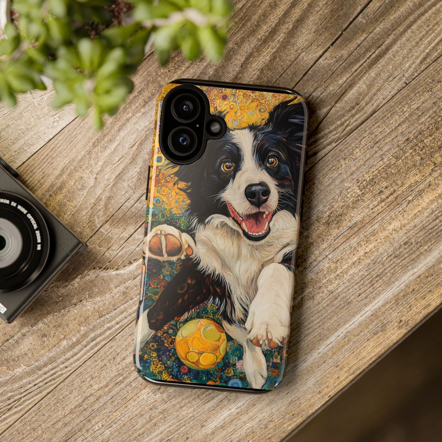 Border Collie Phone Case, Tough Cases, Pet Gifts, Customized Dog Accessories, Dog Mom Gift, Colorful Animal Artwork