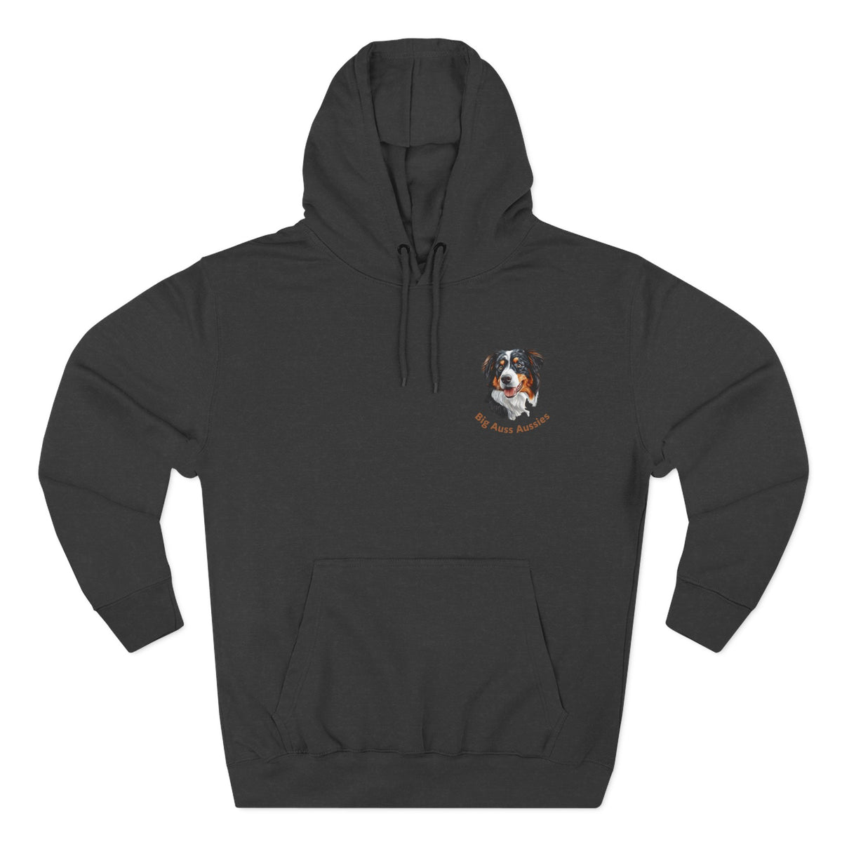 Big Auss Aussie Hoodie - Fleece Hoodie with Tri Color Australian Shepherd Design