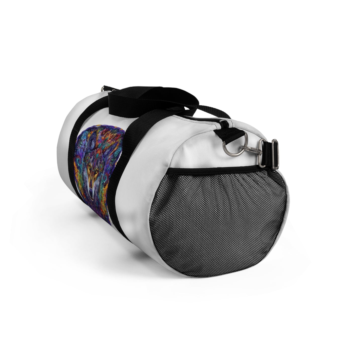 Colorful Wolf Design Duffel Bag | Travel Bag, Gym Bag, Weekend Getaway, Animal Lover Gift, Bohemian Style